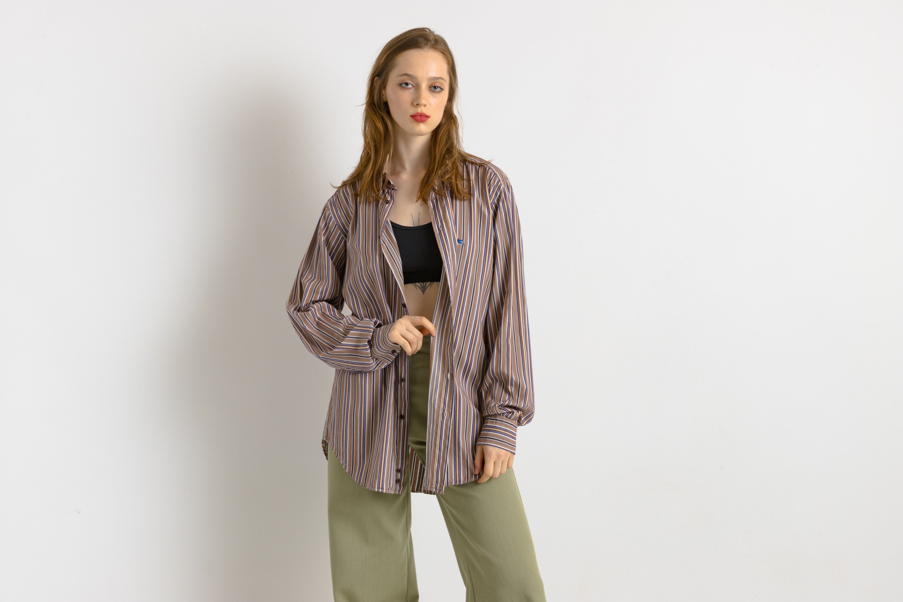 Etro × Vintage ETRO Mens Striped Shirt 7502 Size ONE SIZE - 2 Thumbnail