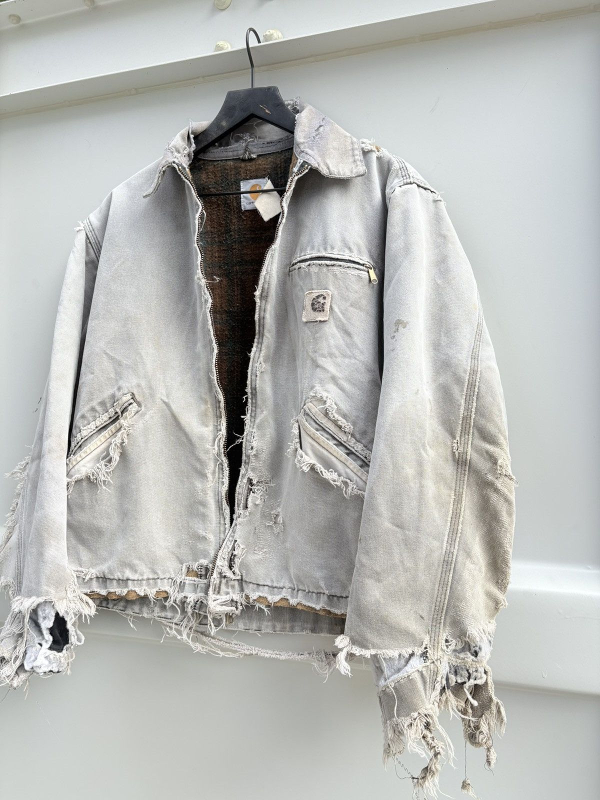 Carhartt Vintage Carhartt Detroit Faded Thrashed Jacket ERD GRUNGE Size US L / EU 52-54 / 3 - 3 Thumbnail