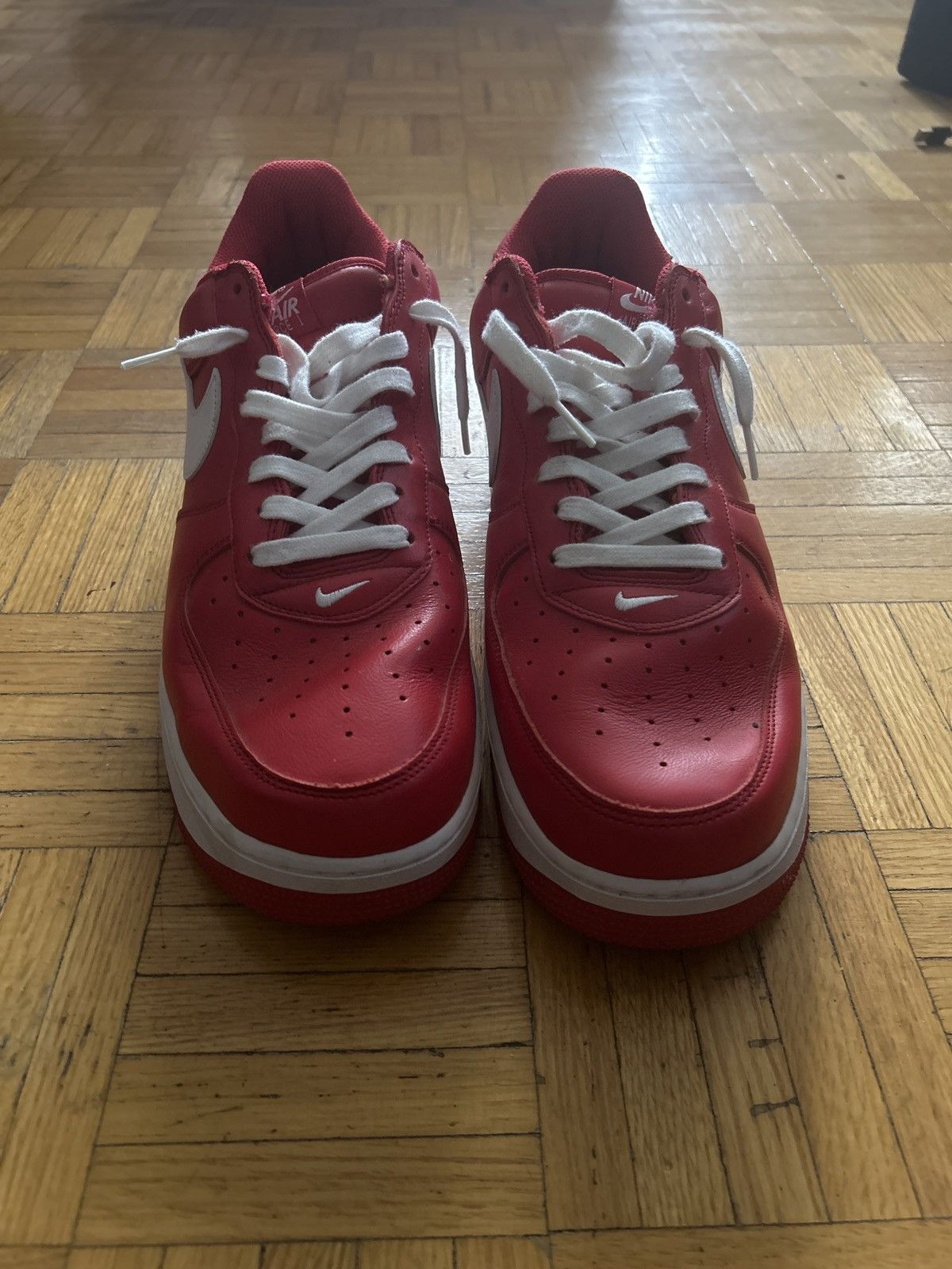 Nike Red nike air force 1s Size US 15 / EU 48 - 3 Thumbnail