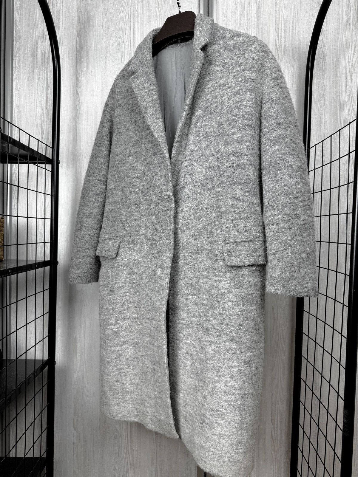 Allsaints AllSaints Sancia Ricci Wool Blend Italian Cloth Grey Coat Size S / US 4 / IT 40 - 5 Thumbnail