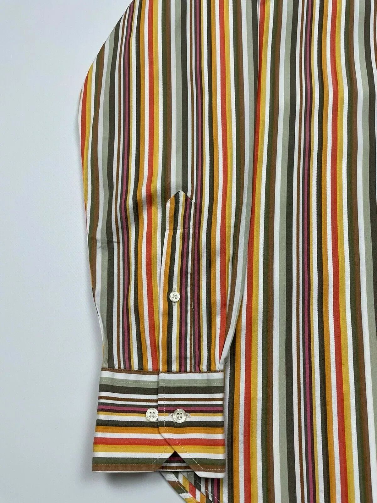 Etro ETRO Men’s Stripped Shirt Orange Size 41 Size US XL / EU 56 / 4 - 10 Thumbnail