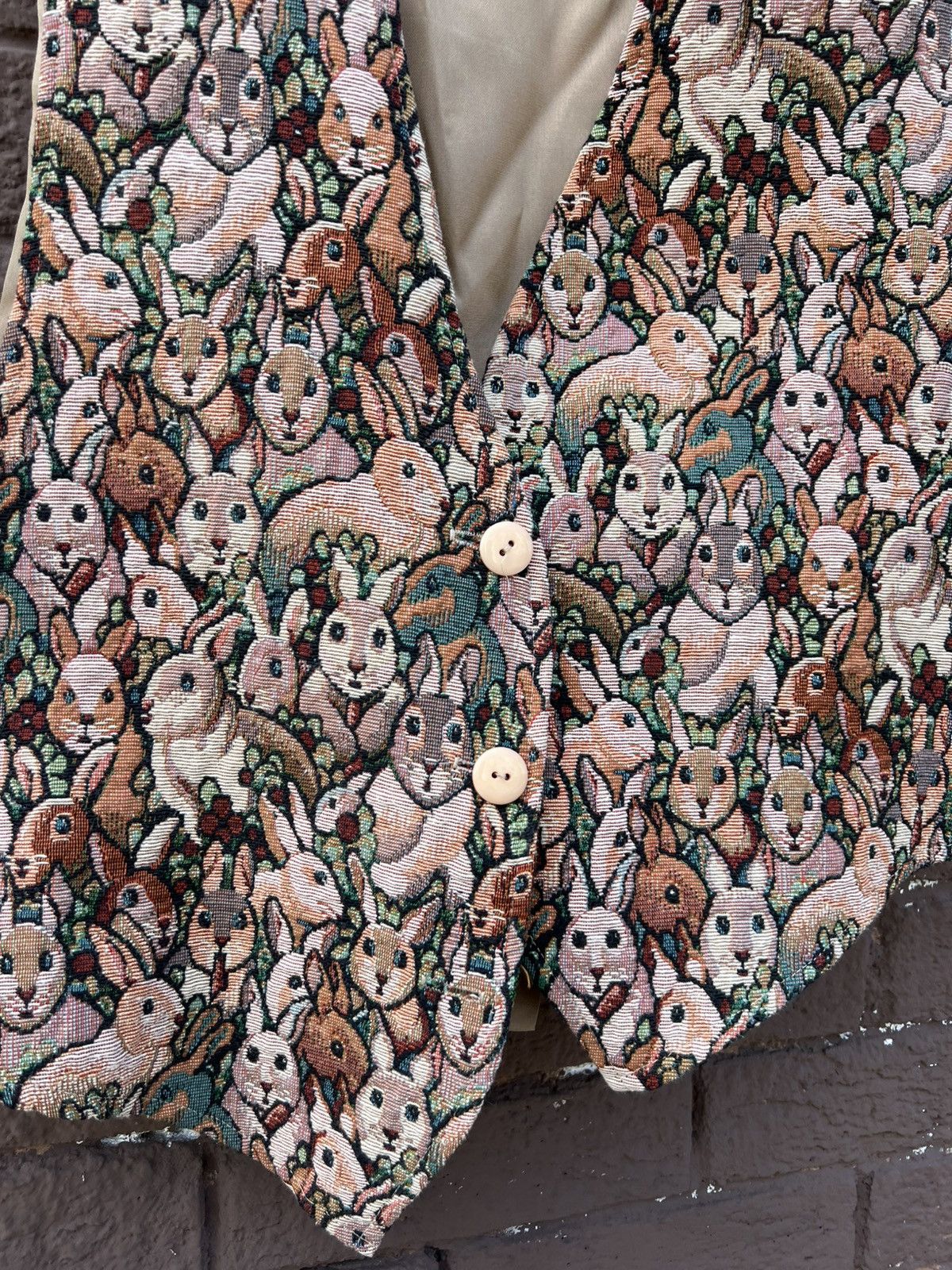 Vintage 80’s 90’s VTG Vintage Facets Mirror Bunny Rabbit Retro Vest Size L / US 10 / IT 46 - 5 Thumbnail