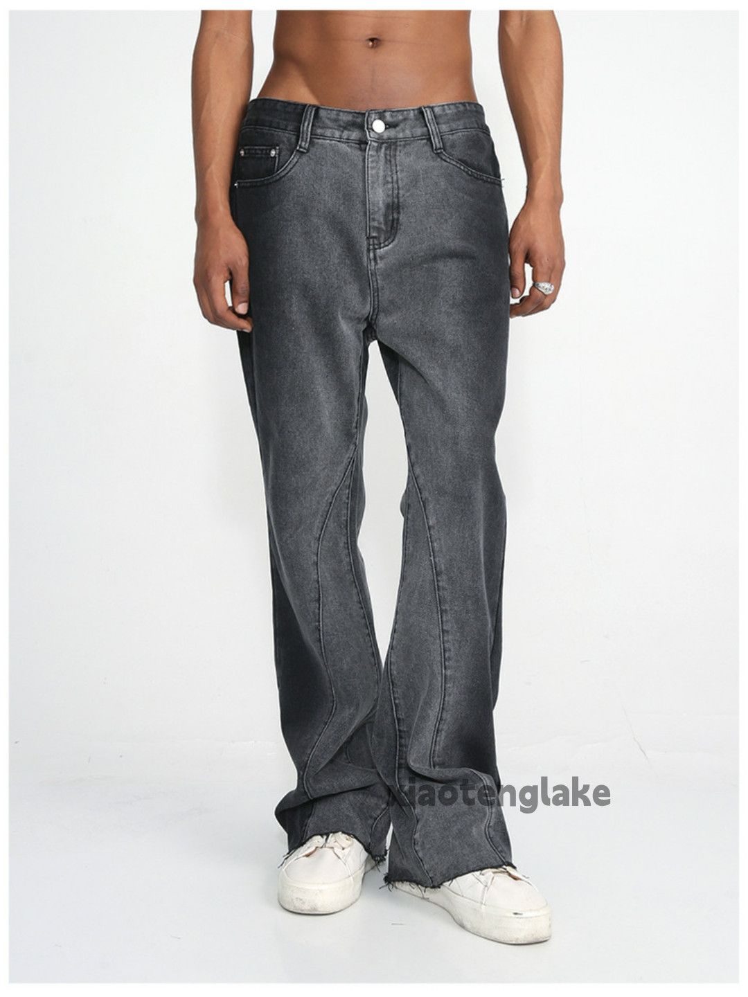Jean × Vintage washed faded cleanfit yuppie bootcut tie dye jeans Size US 32 / EU 48 - 1 Thumbnail