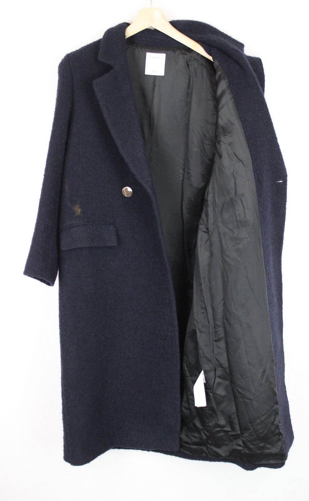 Sandro SANDRO Coat Womens EU 38 Wool Alpaca Blend Long Lined Size M / US 6-8 / IT 42-44 - 5 Thumbnail