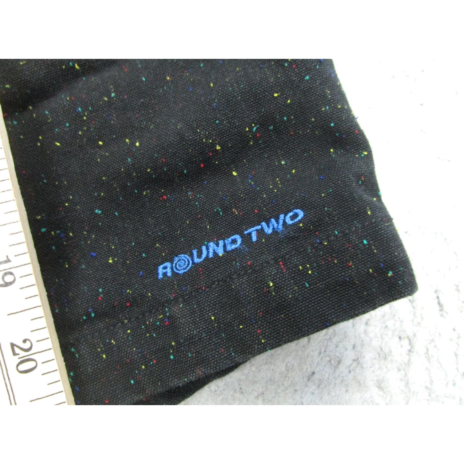 Round Two VINTAGE Round Two Mens Shorts Chino 34 Black Confetti Cotton Elastic Waist Zip Pocket 34 Mens Black Confetti Speckle Size US 34 / EU 50 - 5 Thumbnail