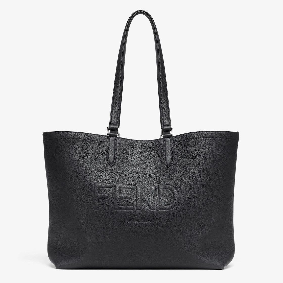 Fendi o1s1wg110925 Size:OS/Fendi Roma Leather Shopper in Black Size ONE SIZE - 1 Thumbnail