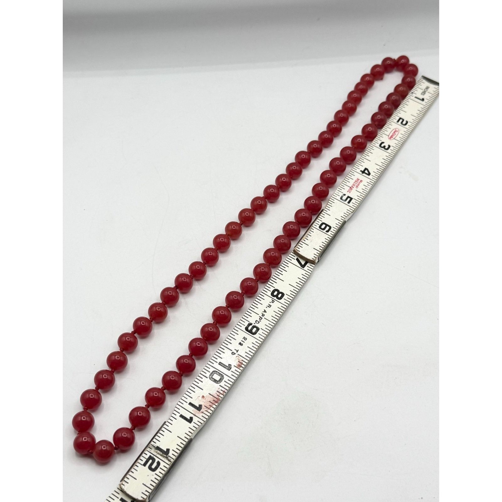 Vintage Vintage red stone beaded long necklace Size ONE SIZE - 3 Thumbnail