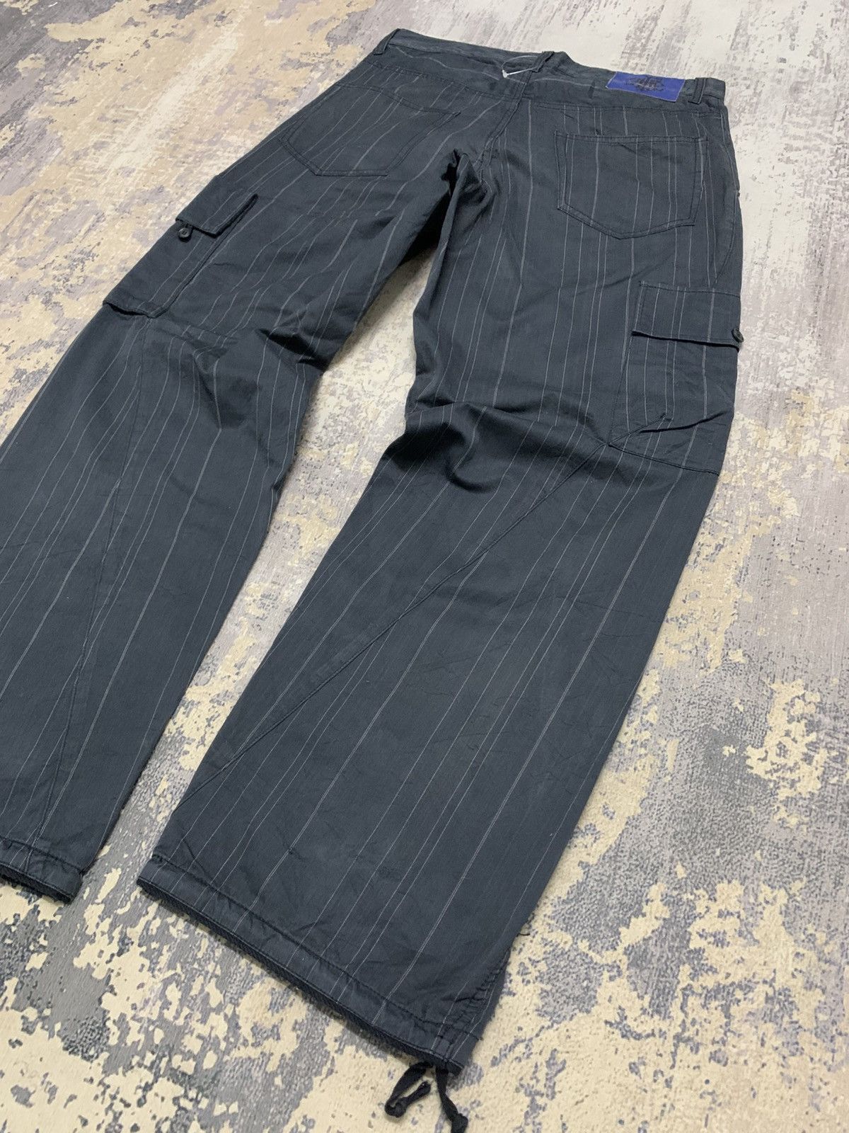 PPFM Archival PPFM Pinstripe Baggy Parachute Cargo Pants Grommet Size US 32 / EU 48 - 13 Thumbnail