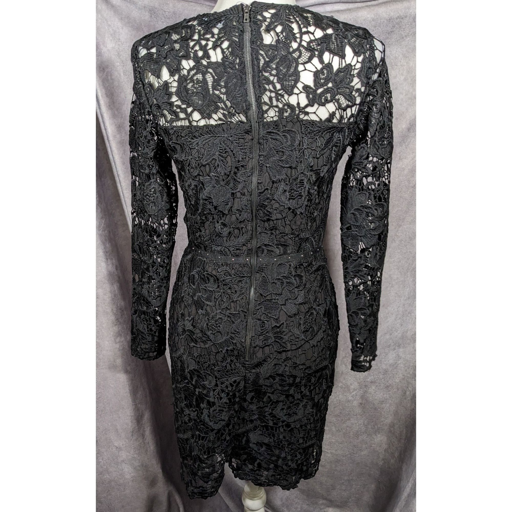 Sam Edelman Sam Edelson Gothic Black Lace Midi Dress Size 0 Size XS / US 0-2 / IT 36-38 - 3 Thumbnail