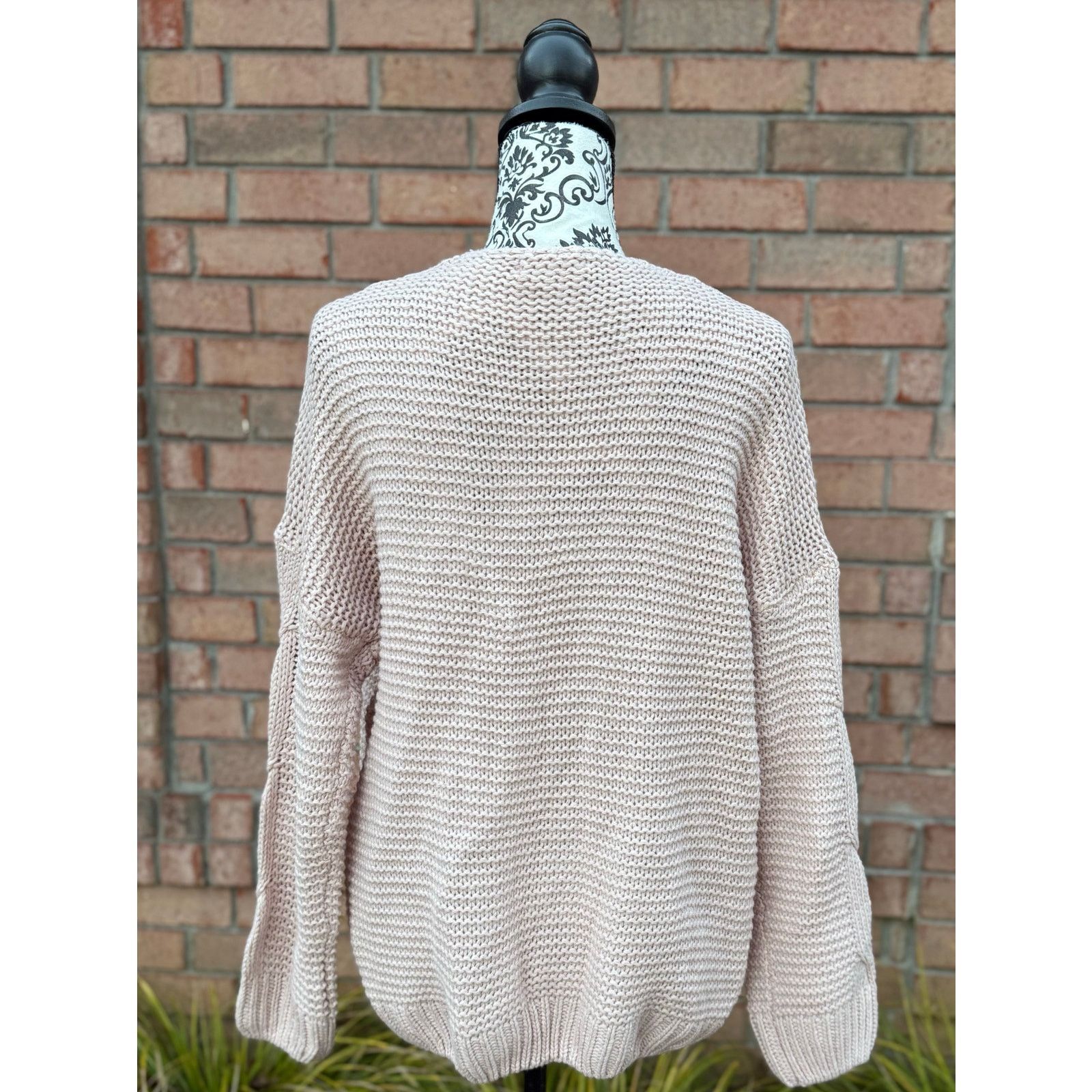 Other EUC Chic Soul Pale Pink Chunky Knit Cardigan Size XL Size XL / US 12-14 / IT 48-50 - 3 Thumbnail