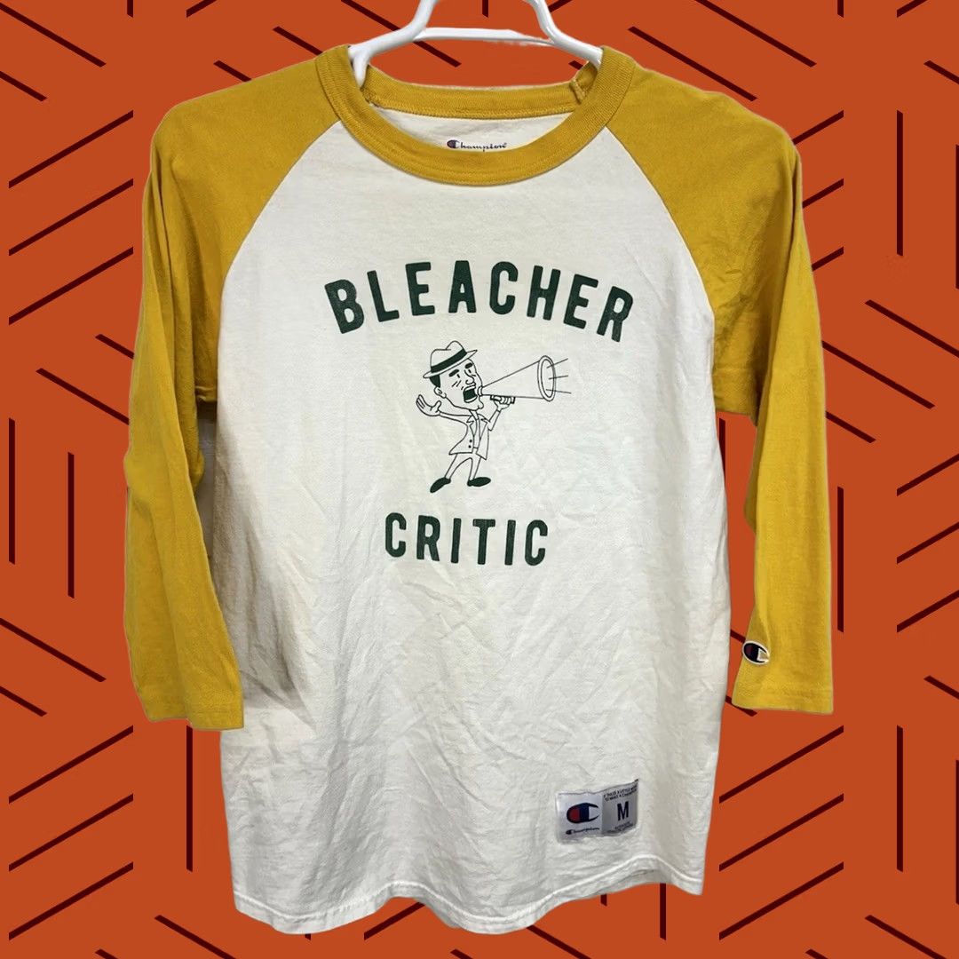 Champion Champion Baseball Tee Medium Yellow White Critical Bleacher Men’s Size US M / EU 48-50 / 2 - 1 Thumbnail