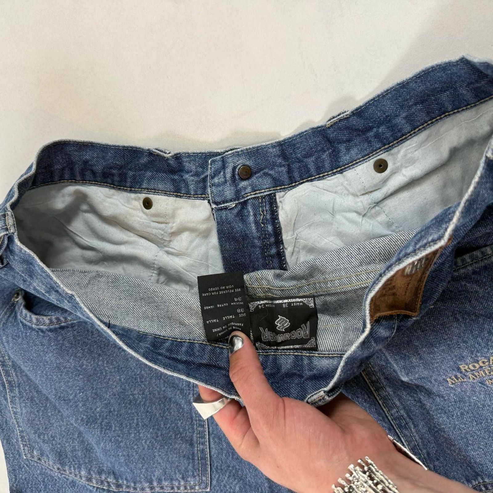 JNCO × Rocawear × Vintage Vintage y2k archive rocawear skater baggy wide leg rare jean Size US 34 / EU 50 - 6 Thumbnail