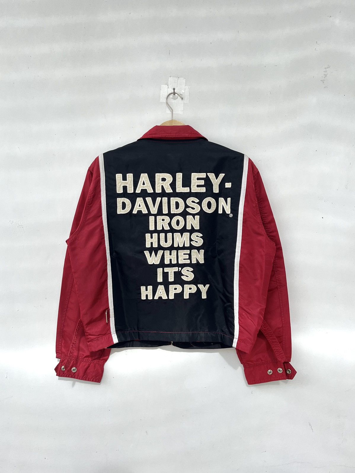 Harley Davidson × Vintage Harley Davidson ‘IRON HUMS WHEN ITS HAPPY’ Rider Jacket Size US M / EU 48-50 / 2 - 1 Thumbnail