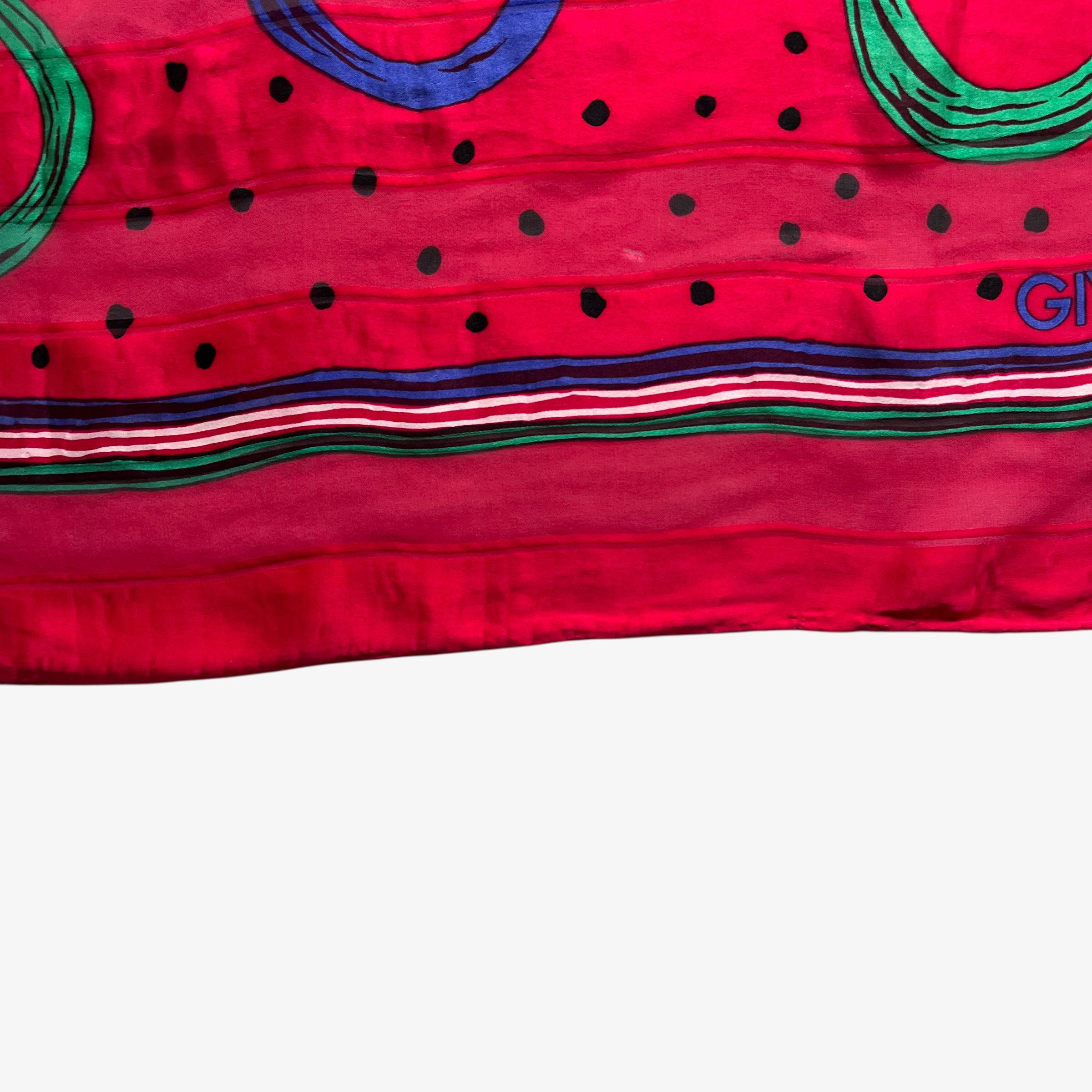 Givenchy Vintage 80s Givenchy Polka Dot Print Red Silk Scarf Size ONE SIZE - 6 Thumbnail