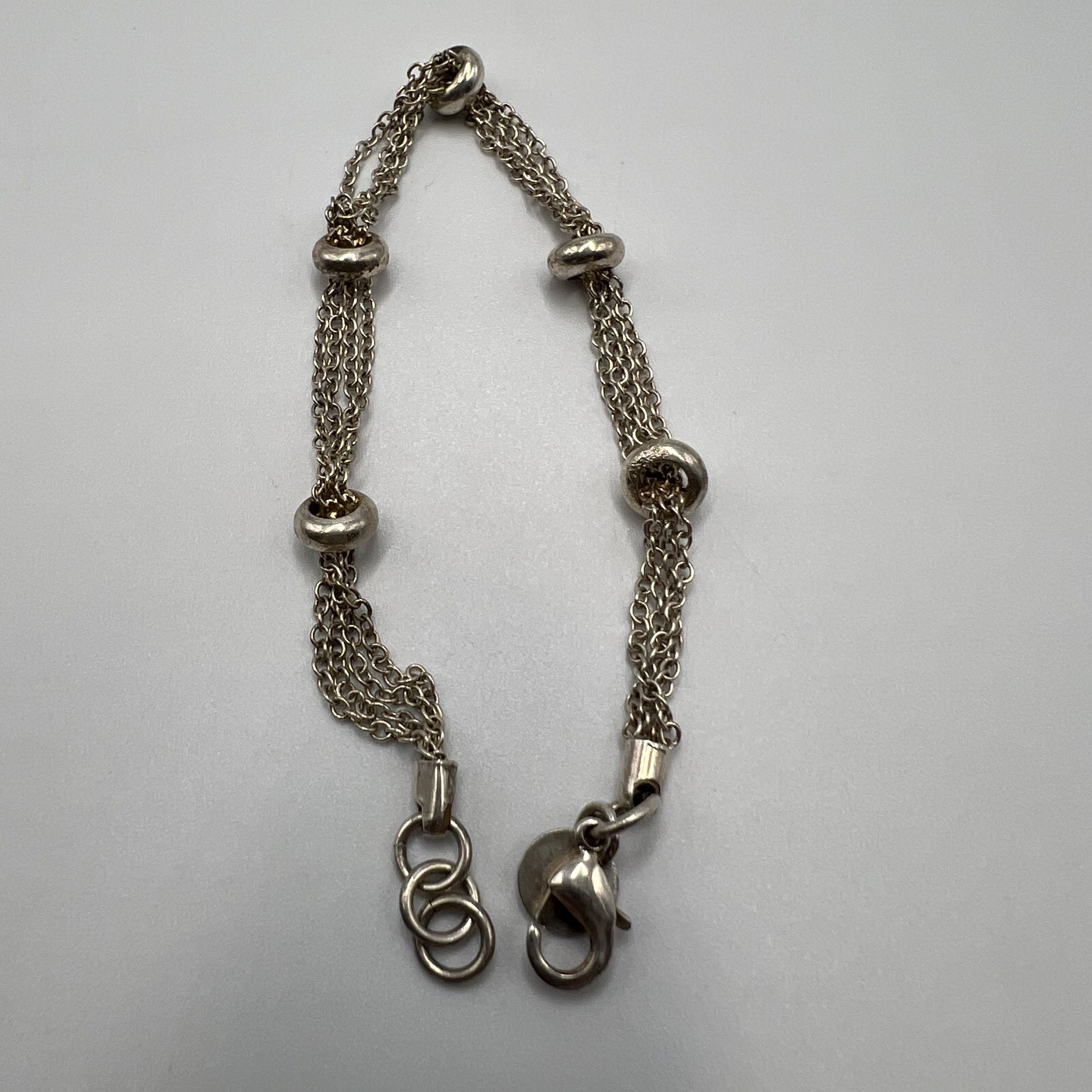 Vintage Vintage 925 Sterlig Silver Multi Chain Bracelet marked 6.4gr Size ONE SIZE - 1 Thumbnail