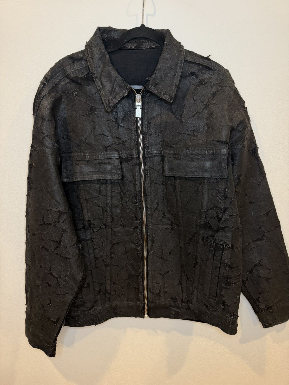 Givenchy Cracked Wax Denim Jacket