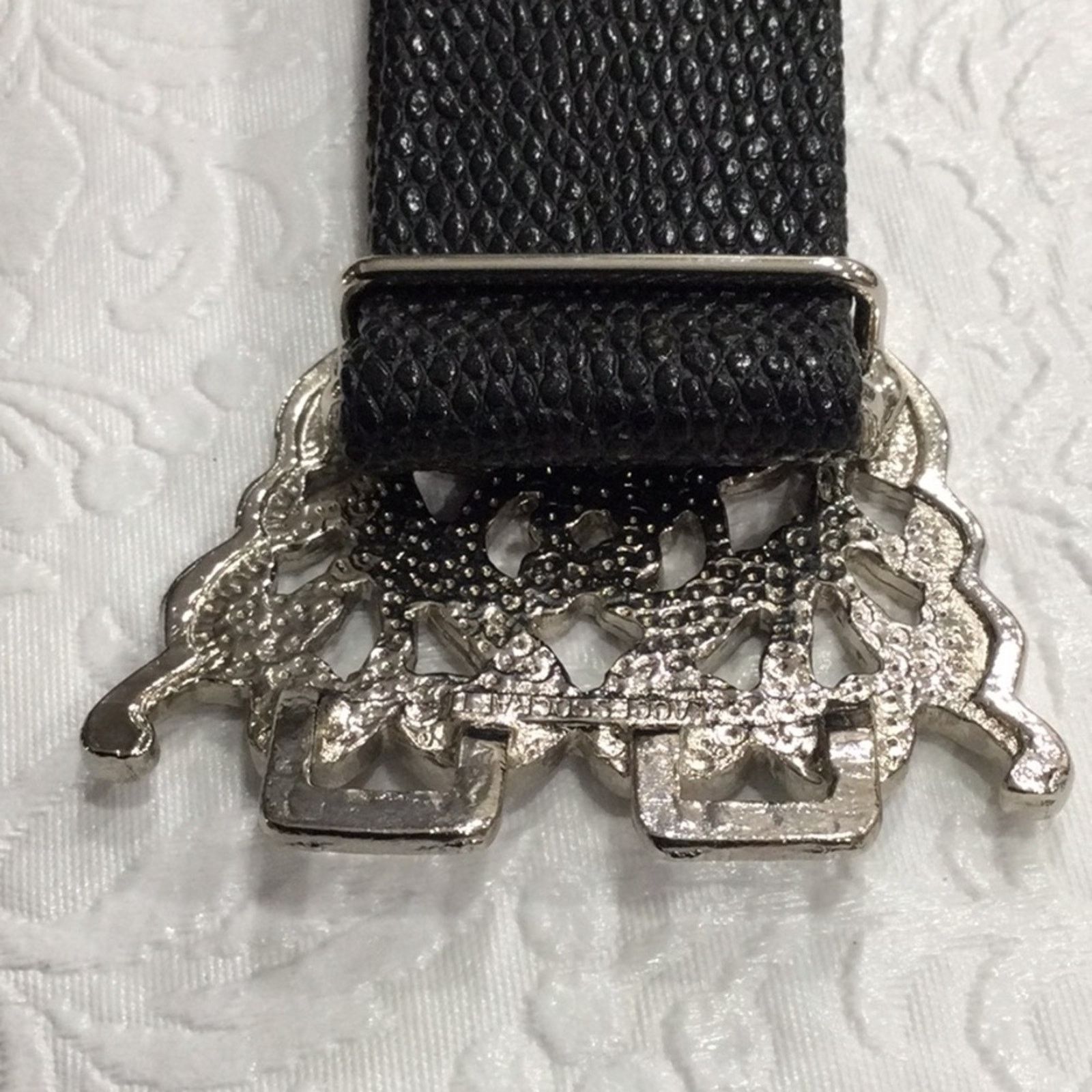 Other Black Belt w/Silver Plated Art Decor Buckle 32 Inches Size ONE SIZE - 10 Thumbnail