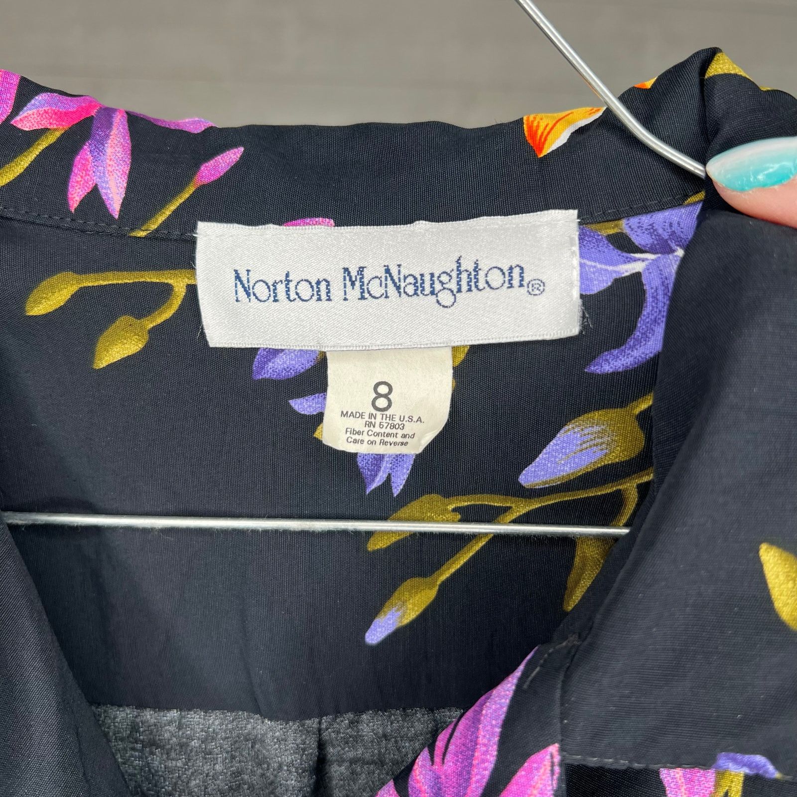 Other Norton McNaughton 80's floral button up blouse Size Med Size M / US 6-8 / IT 42-44 - 5 Thumbnail