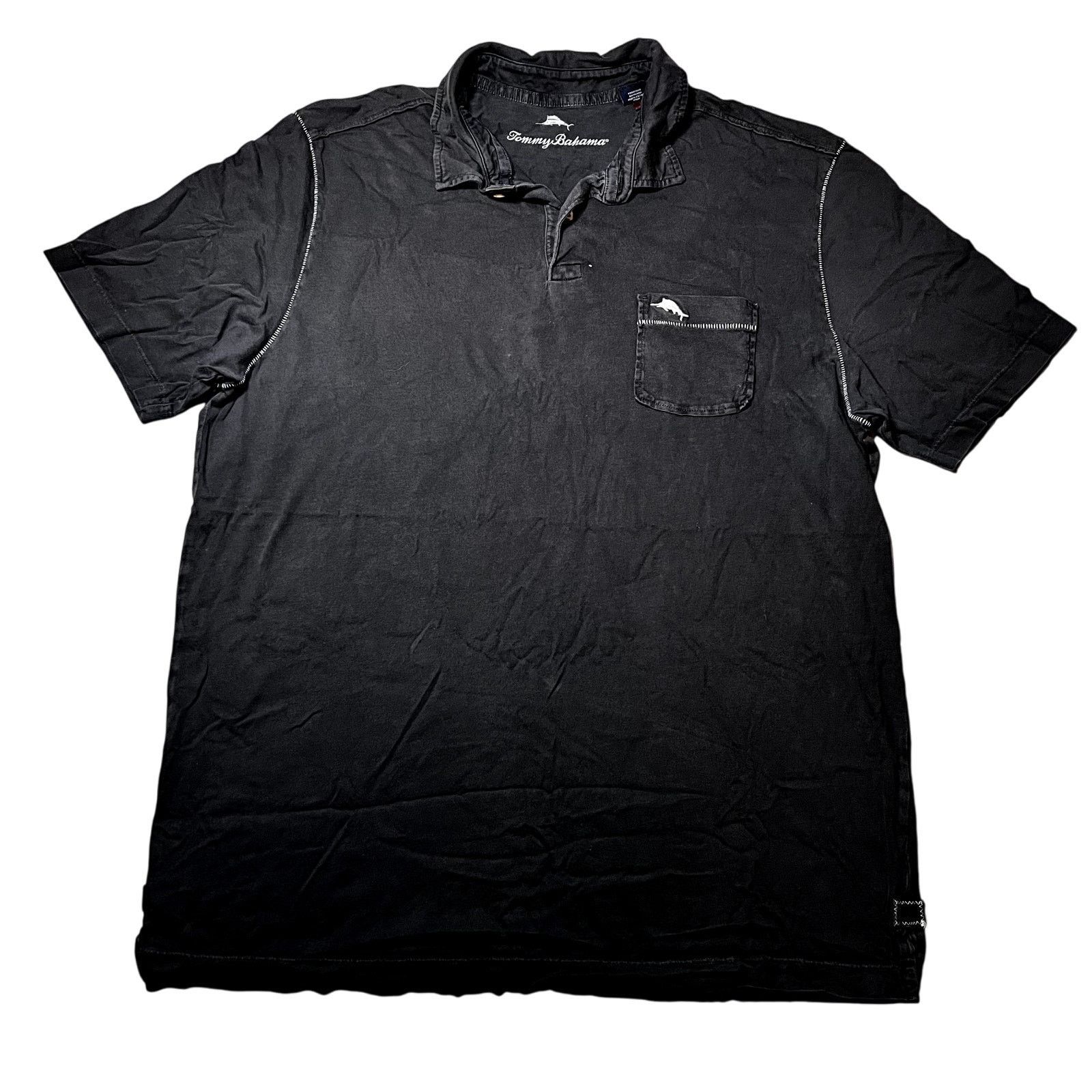 Tommy Bahama Tommy Bahama Men’s Black Polo Shirt, Pima Cotton, Size L Size US L / EU 52-54 / 3 - 1 Thumbnail