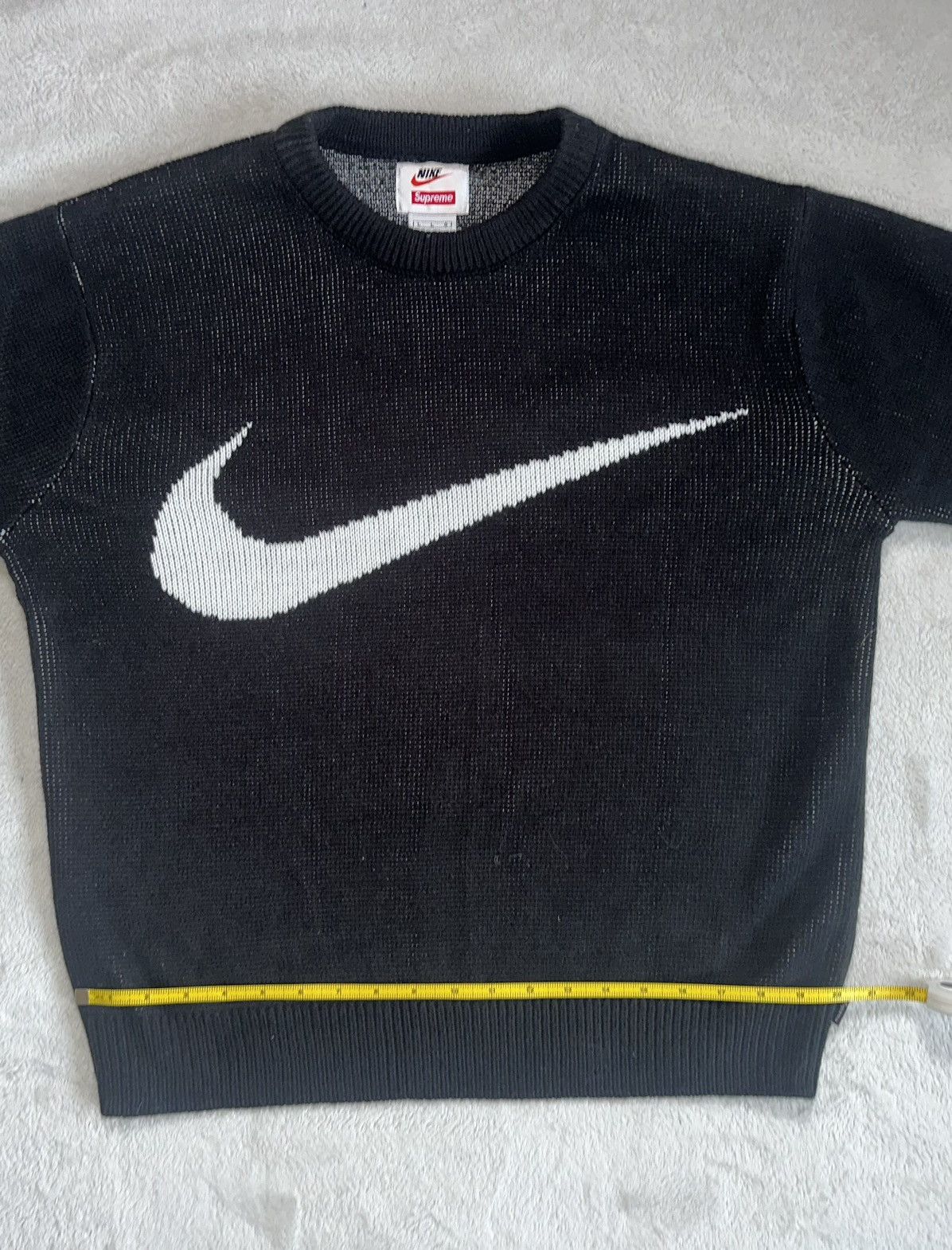 Nike × Supreme Nike x Supreme Swoosh Knit Sweater Size US L / EU 52-54 / 3 - 8 Thumbnail