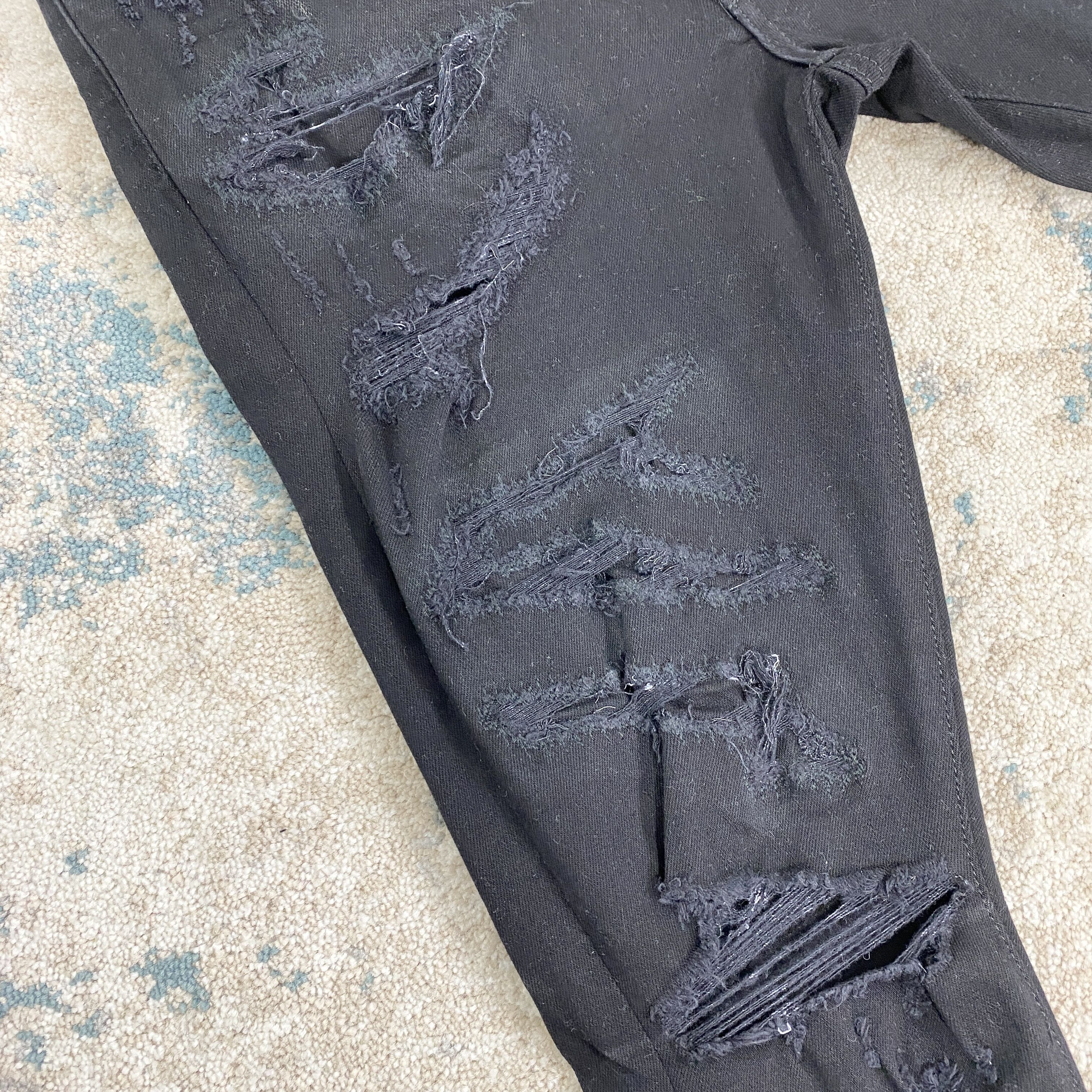 Amiri Amiri MX1 Destroyed Distressed Jeans In Black RRP £950 Size US 31 - 3 Thumbnail