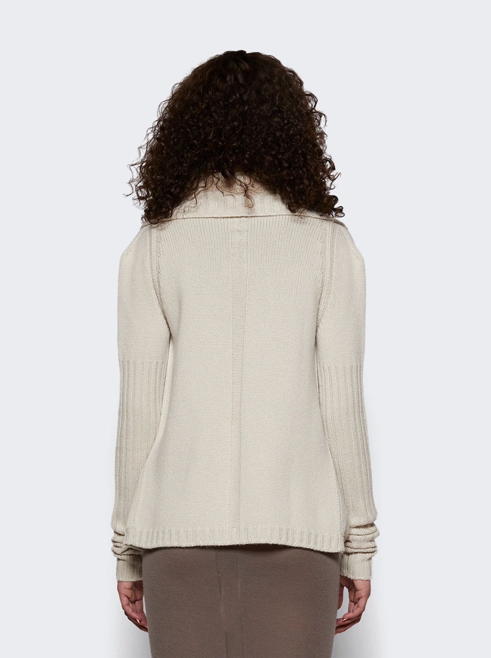 Rick Owens o1mle0426 Cardigan Sweater in Neutrals Size S / US 4 / IT 40 - 4 Thumbnail