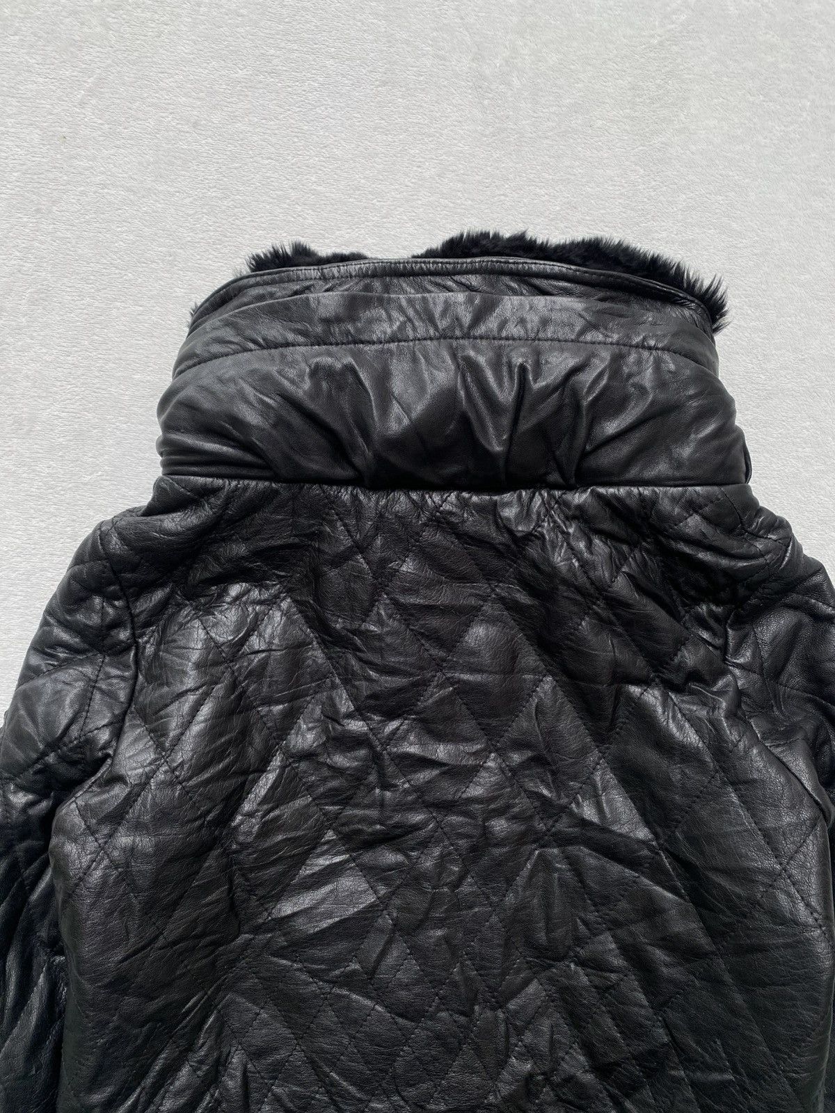 Japanese Brand 2000s Galicia / Galicie- Bono Fur Quilted Leather Jacket Size S / US 4 / IT 40 - 19 Thumbnail