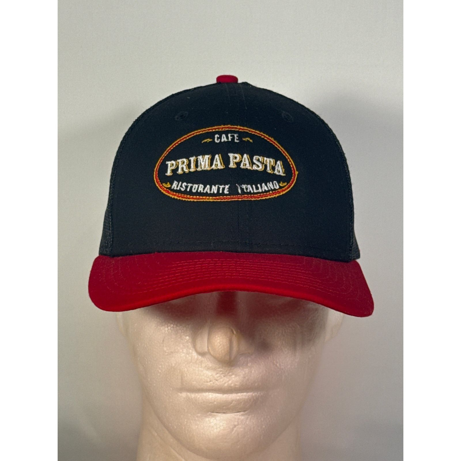 New Era Vintage Cafe Prima Pasta Miami Beach Trucker Hat Black/Red Size ONE SIZE - 1 Thumbnail