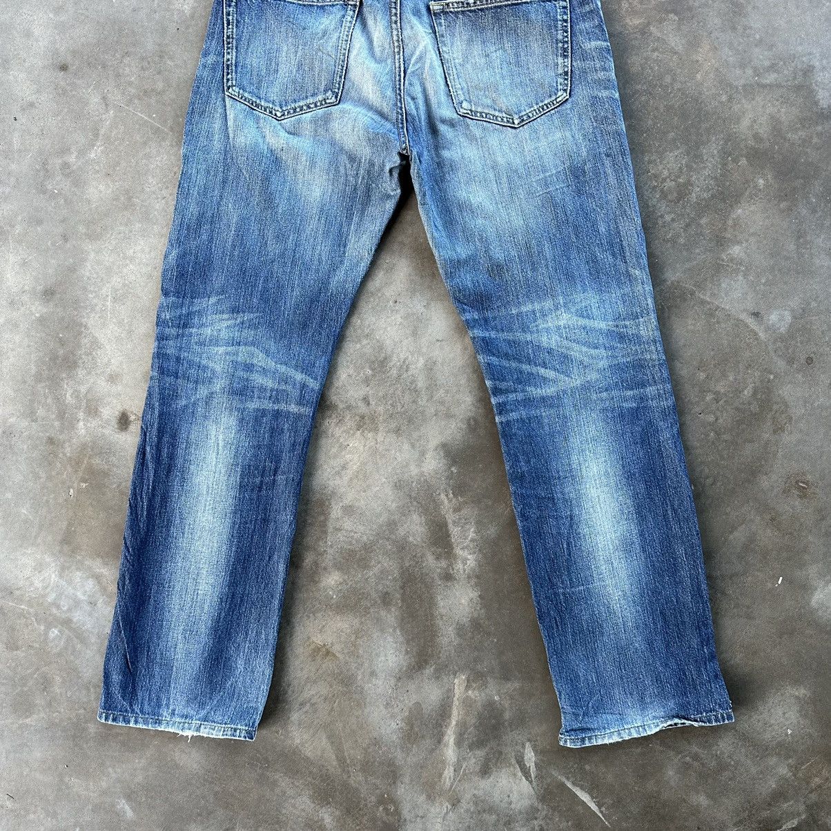 Japanese Brand Vintage Japanese Distressed Faded Jean Denim Pant W34 Size US 34 / EU 50 - 10 Thumbnail