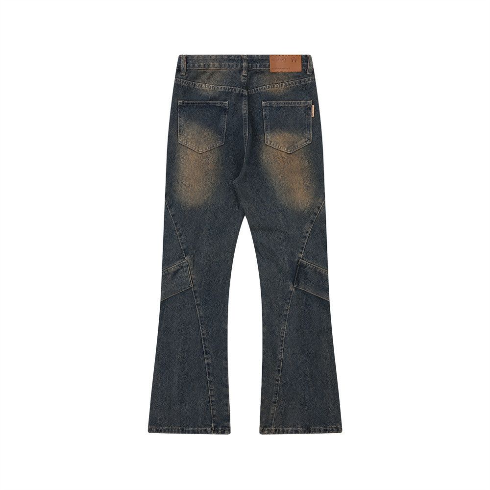Japanese Brand × Jean Washed distressed split panel cargo jeans Size US 32 / EU 48 - 6 Thumbnail
