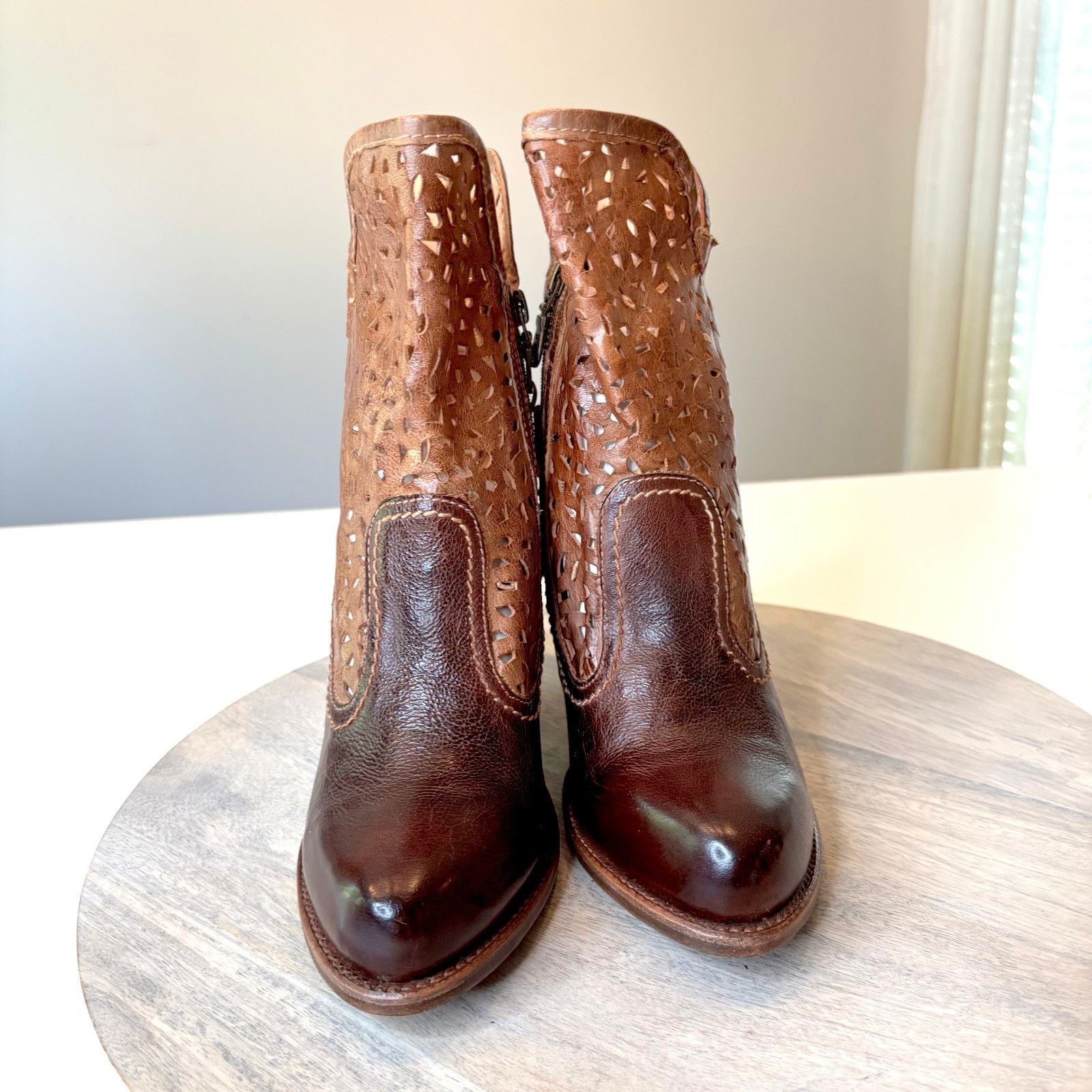 Bed Stu Bed Stu Leather Ankle Boots Laser Cut Rustic Women's 8.5 Size US 8.5 / IT 38.5 - 5 Thumbnail