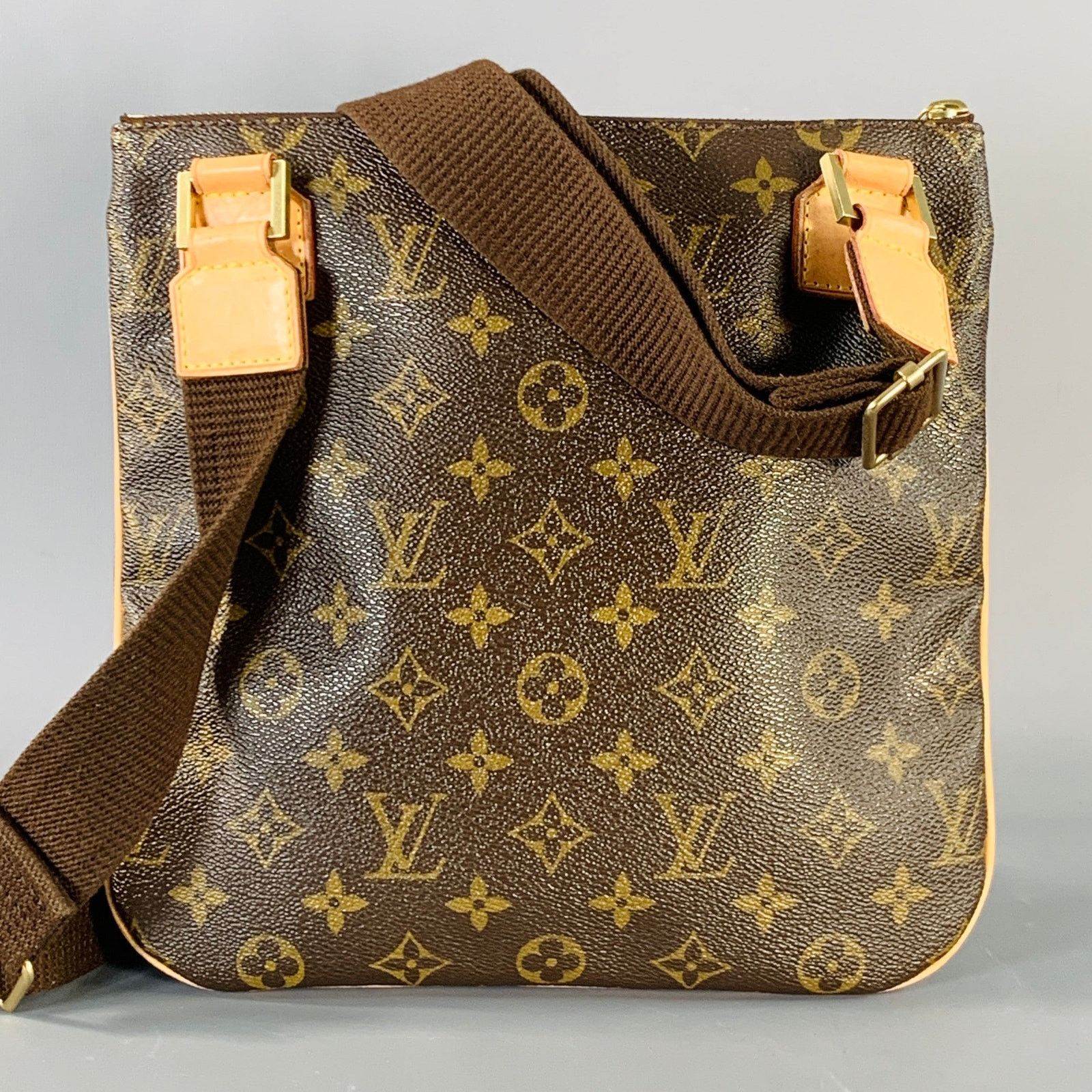 Pochette Bosphore Brown Tan Monogram Canvas Crossbody Bag