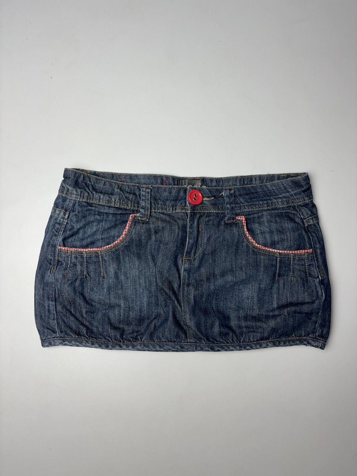 Vintage Vintage balloon style mini denim skirt Size 30" / US 8 / IT 44 - 1 Thumbnail
