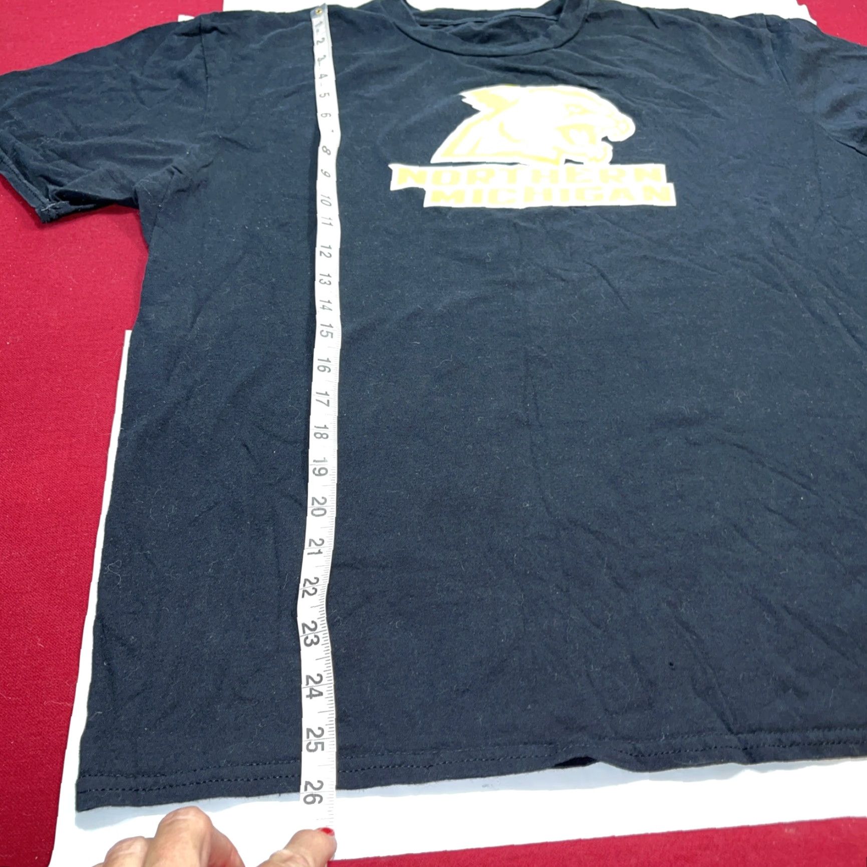 Fruit Of The Loom NORTHERn MICHIGAN UNIVERSITY T Shirt Mens L yellow CAT Logo Front cotton NMU Logo University Men Short Sleeve Crew Neck All Seasons Size US L / EU 52-54 / 3 - 5 Thumbnail