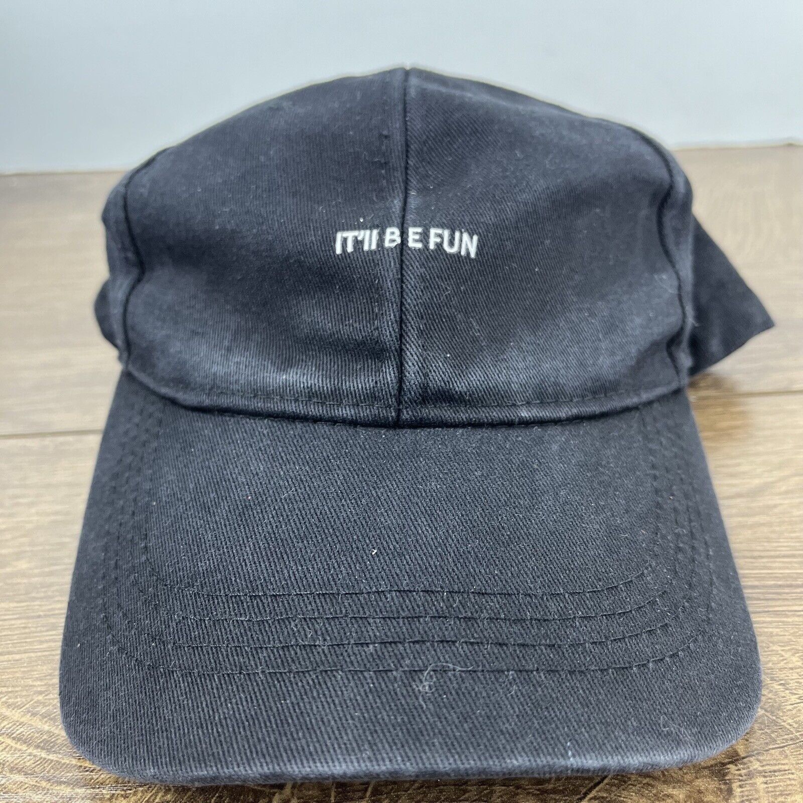 Other It'll Be Fun Hat Black Cap Hat Adjustable Hat Black Adult Ha Size ONE SIZE - 4 Thumbnail