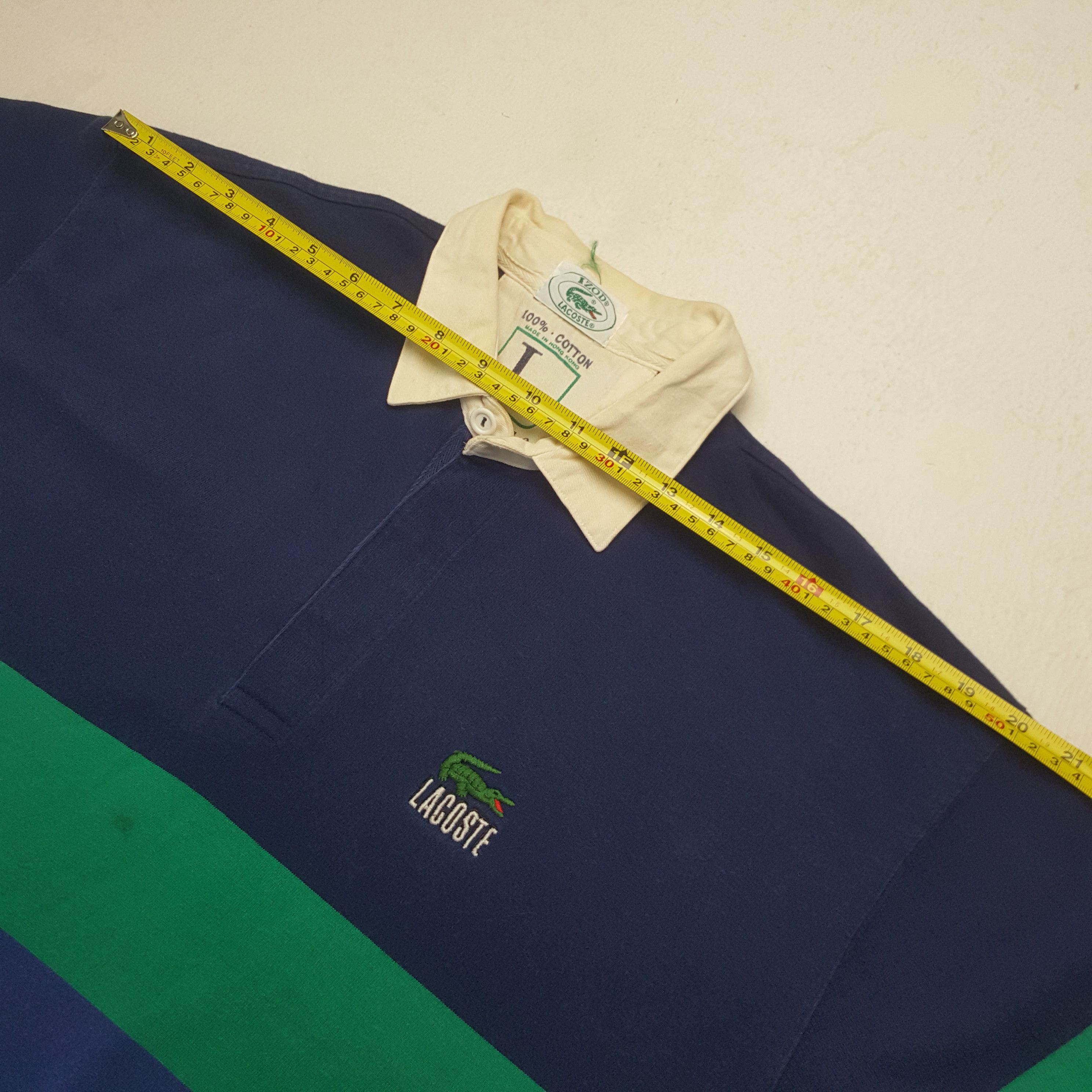 Lacoste Vintage Lacoste Rugby Striped Sport Polos Shirt Size US L / EU 52-54 / 3 - 5 Thumbnail