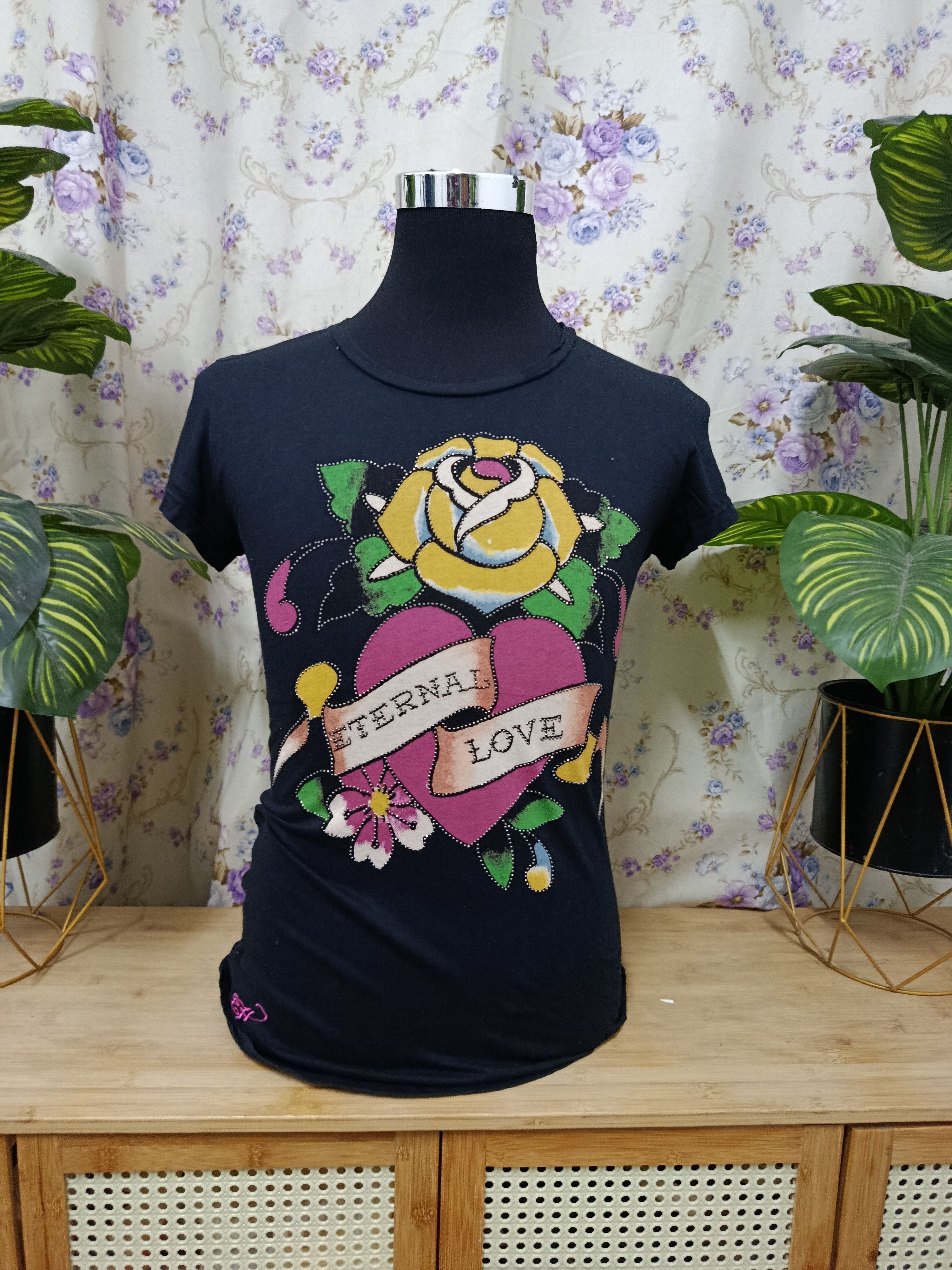 Christian Audigier Ed Hardy Eternal Love T-shirt Size S / US 4 / IT 40 - 1 Thumbnail
