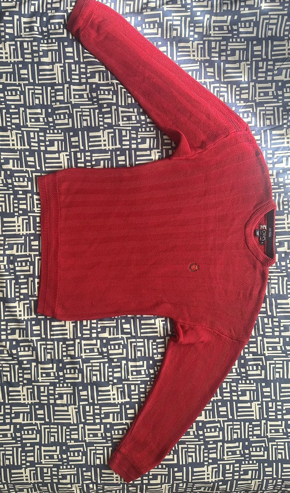 Chaps Ralph Lauren Vintage Chaps Ralph Lauren Sweater Red Knit Hand Framed 90s Size US XL / EU 56 / 4 - 2 Thumbnail