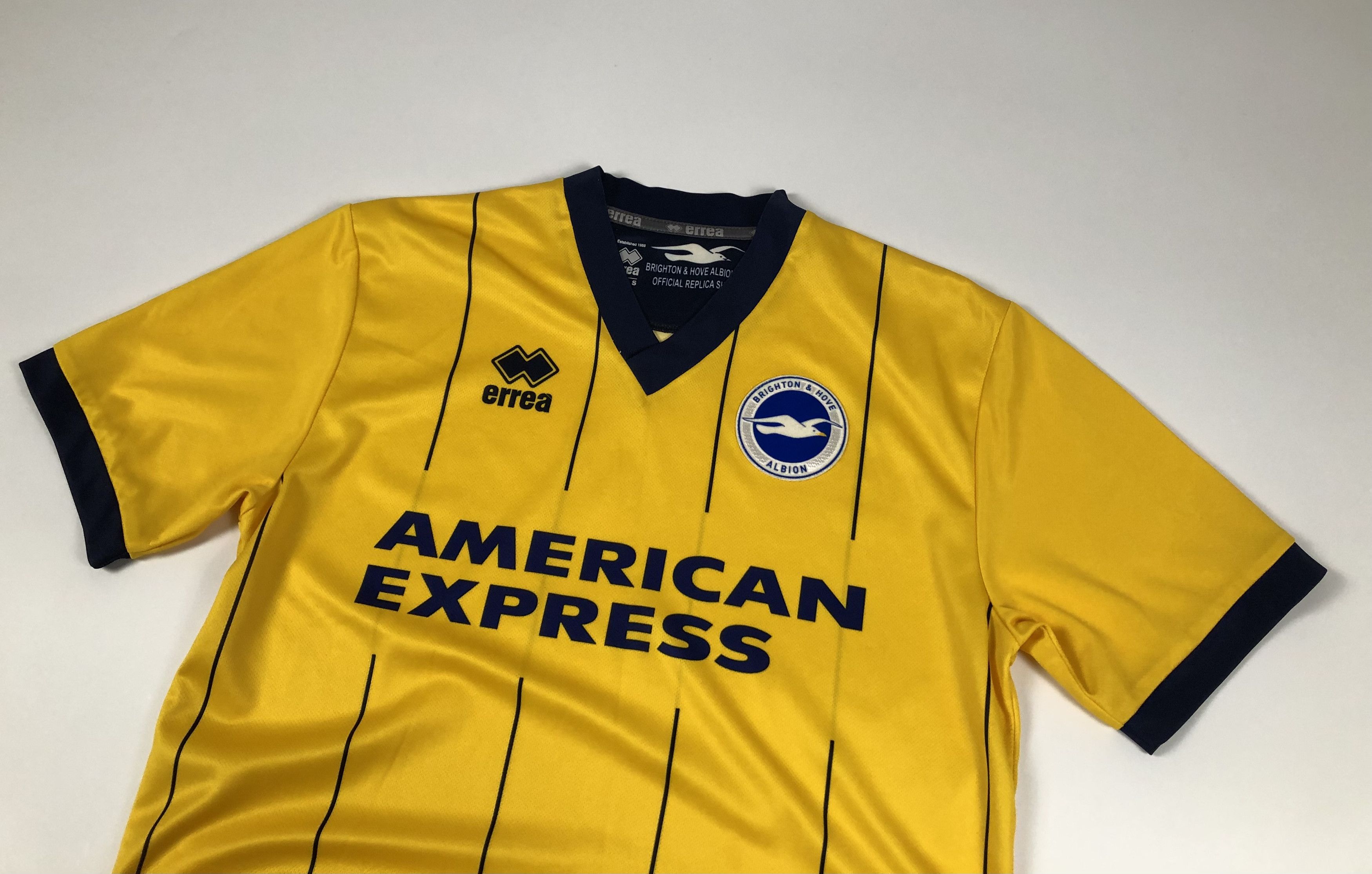 Errea Errea Brighton Hove Albion 2013-2014 Away Soccer Jersey Size US S / EU 44-46 / 1 - 2 Thumbnail