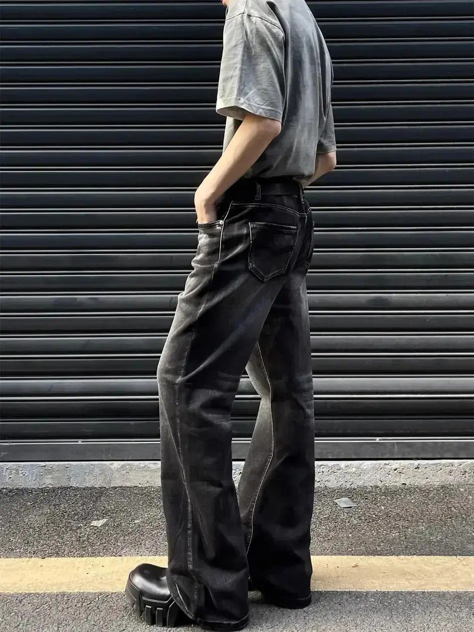 Japanese Brand Retro distressed black jeans Size US 32 / EU 48 - 4 Thumbnail