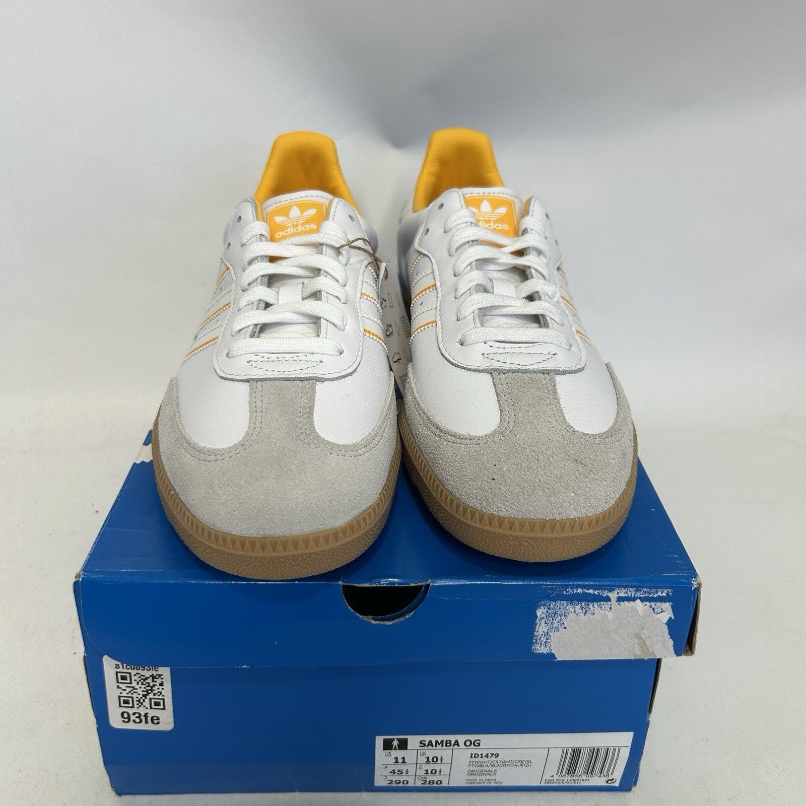 Adidas Adidas Originals Samba OG “White Crew Yellow” ID1479 Size US 11 / EU 44 - 2 Thumbnail