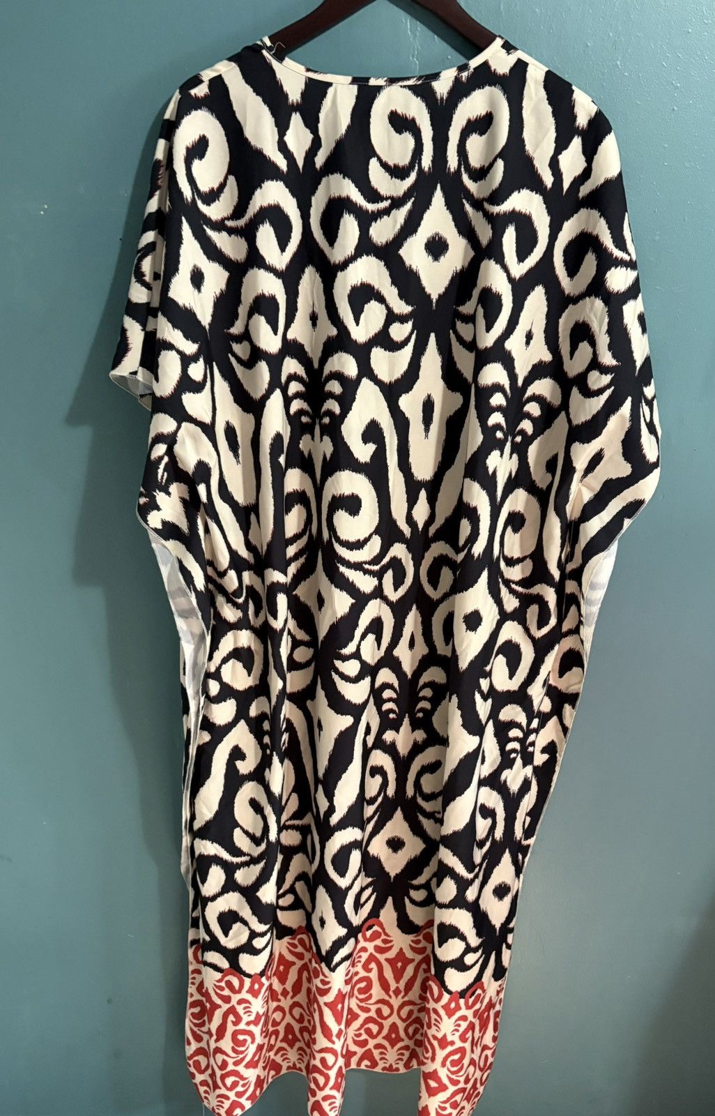 Shein V Neck Boho Graphic Print Sun Dress Vacation Dress Size ONE SIZE - 4 Thumbnail