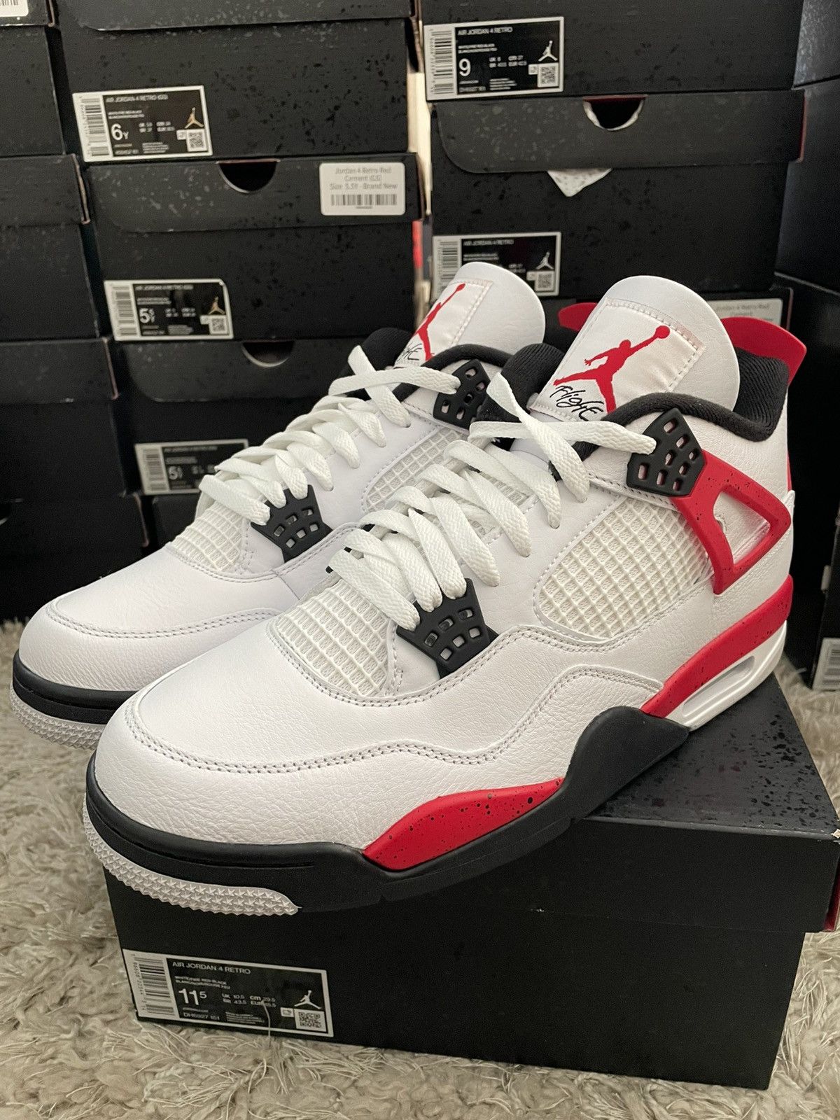Jordan Brand Jordan 4 Red Cement Size US 11.5 / EU 44-45 - 1 Thumbnail