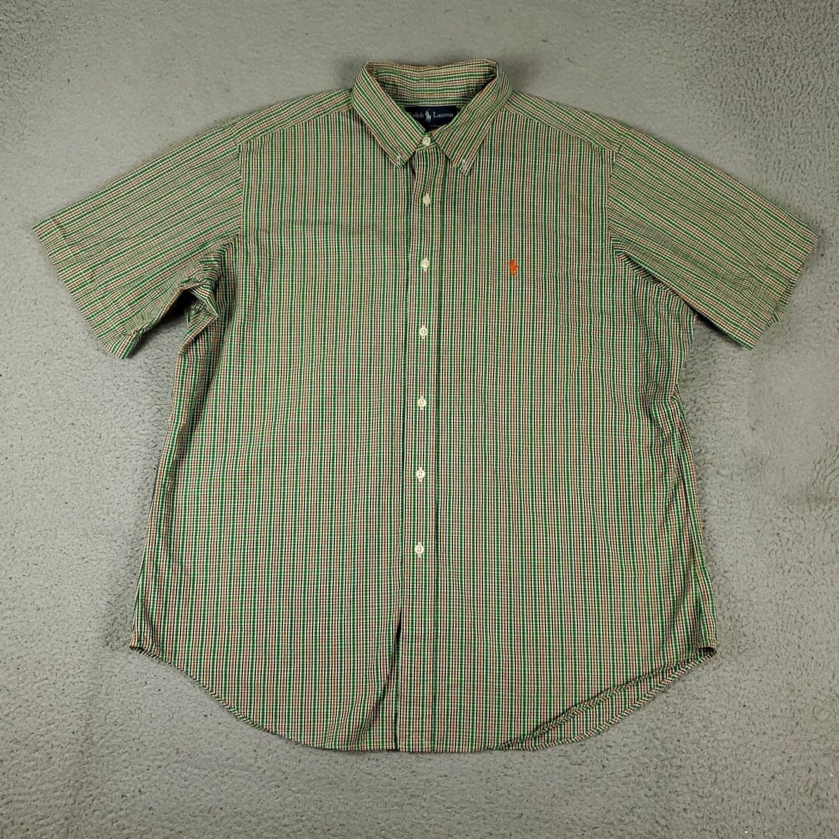 Ralph Lauren Ralph Lauren Shirt Mens XL Green Plaid Classic Fit Pony Button Up Short Sleeve Size US XL / EU 56 / 4 - 3 Thumbnail