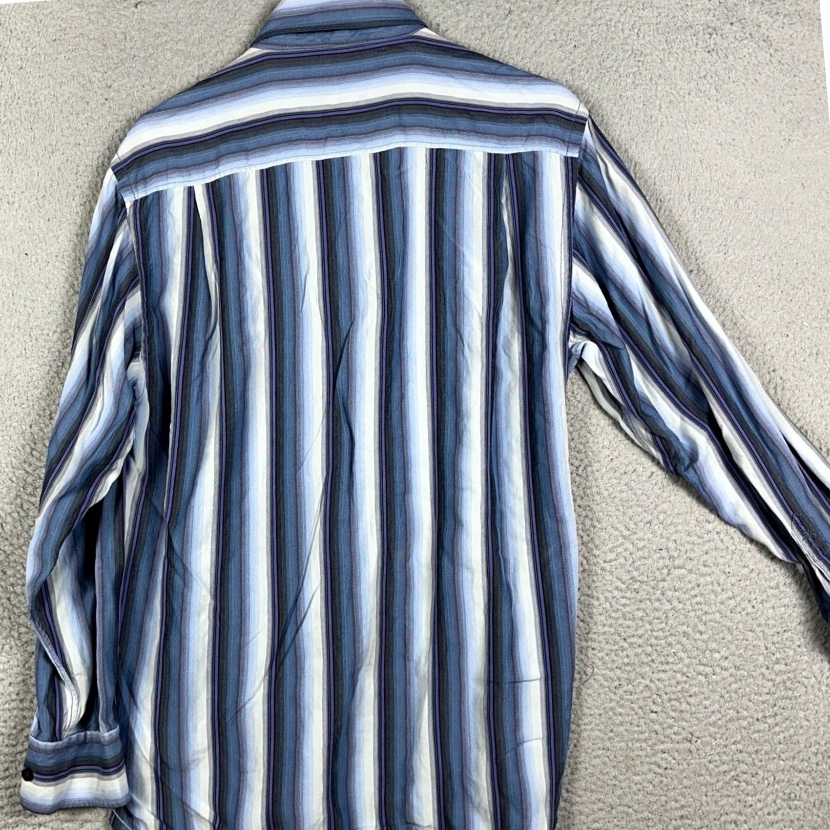 Tommy Bahama VINTAGE Tommy Bahama Shirt Mens M Blue Striped Button-Up Long Sleeve EUC Size US M / EU 48-50 / 2 - 2 Thumbnail
