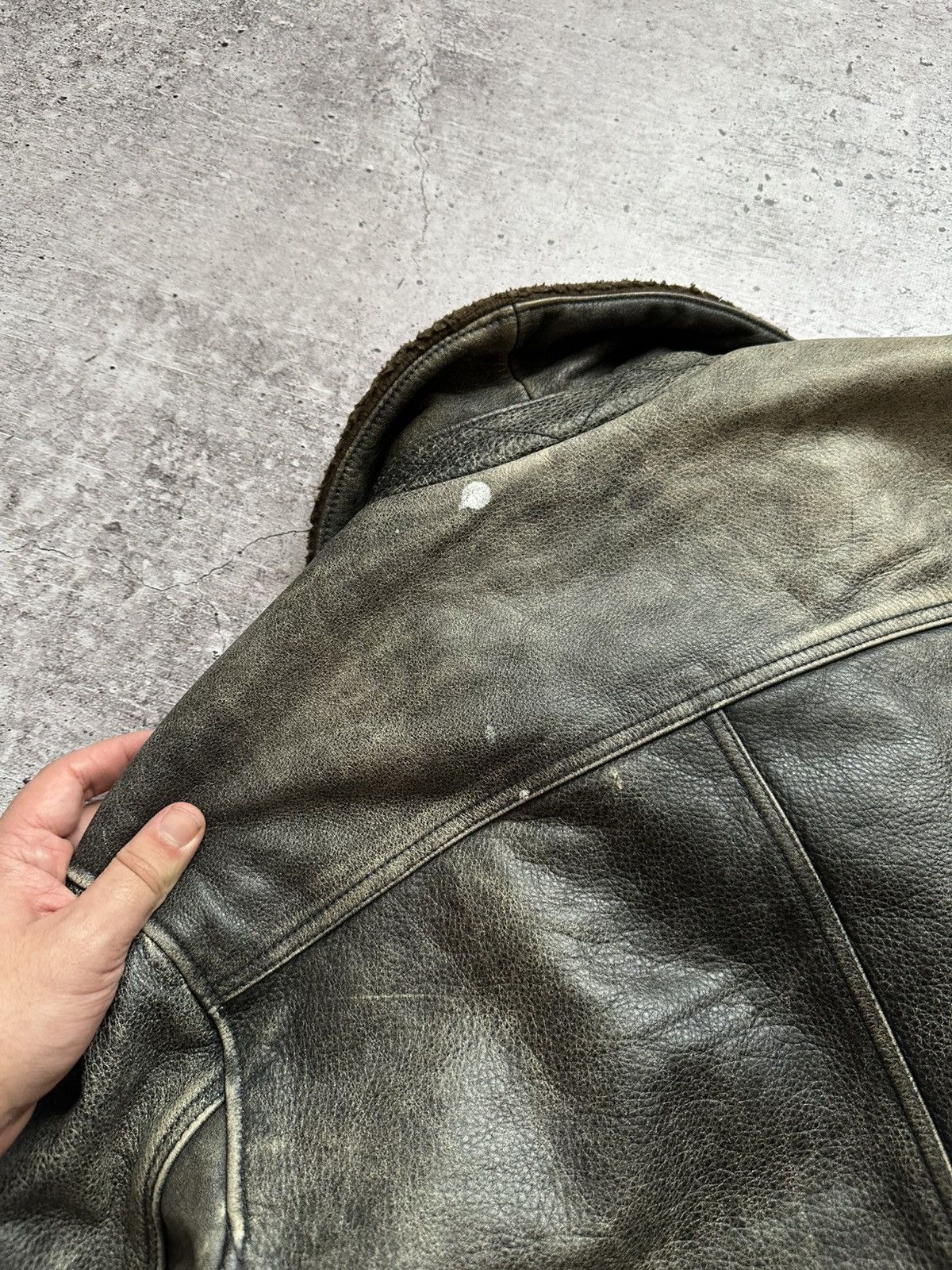 Gap Vintage Gap Distressed Sherpa Leather Coat Size US M / EU 48-50 / 2 - 19 Thumbnail