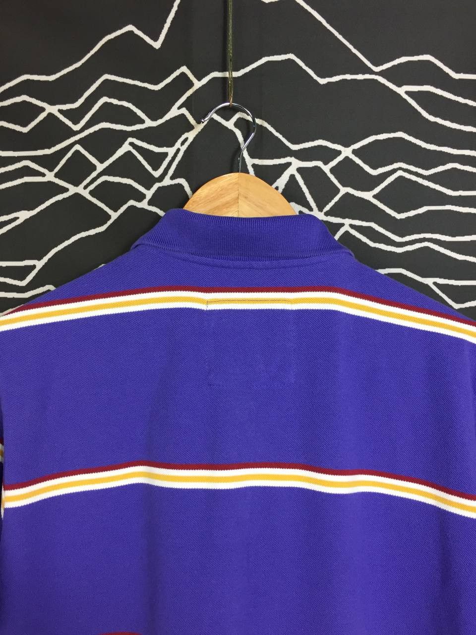 Japanese Brand × Uniqlo Uniqlo Authentic Garment Original Wash Striped Polo Tee Size US XL / EU 56 / 4 - 5 Thumbnail