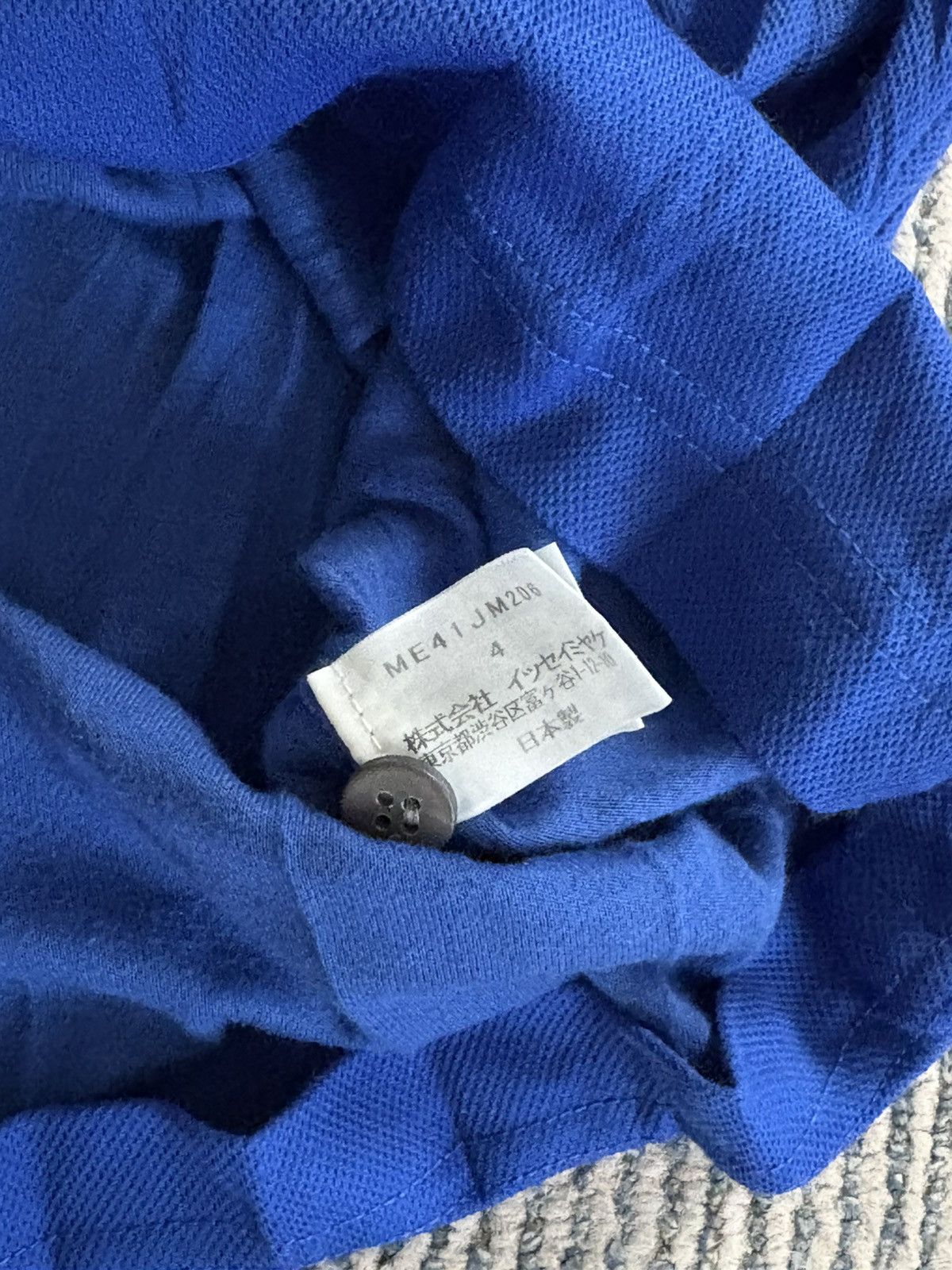 Issey Miyake Issey Miyake Men Blue Pleated Polo Size US M / EU 48-50 / 2 - 4 Thumbnail