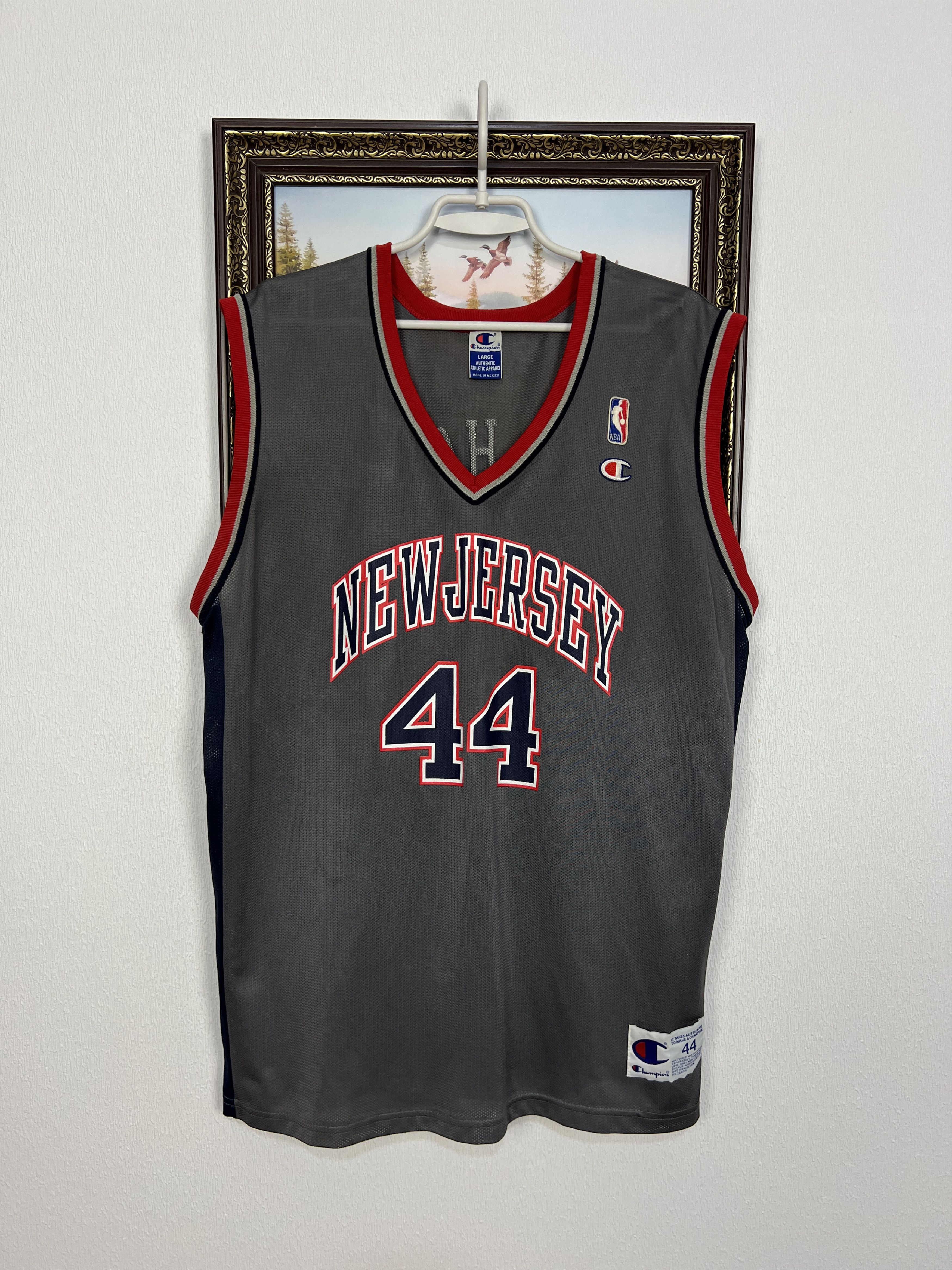 Champion Vintage 90's New Jersey Nets #44 Van Horn Jersey Trikot Size US L / EU 52-54 / 3 - 1 Thumbnail