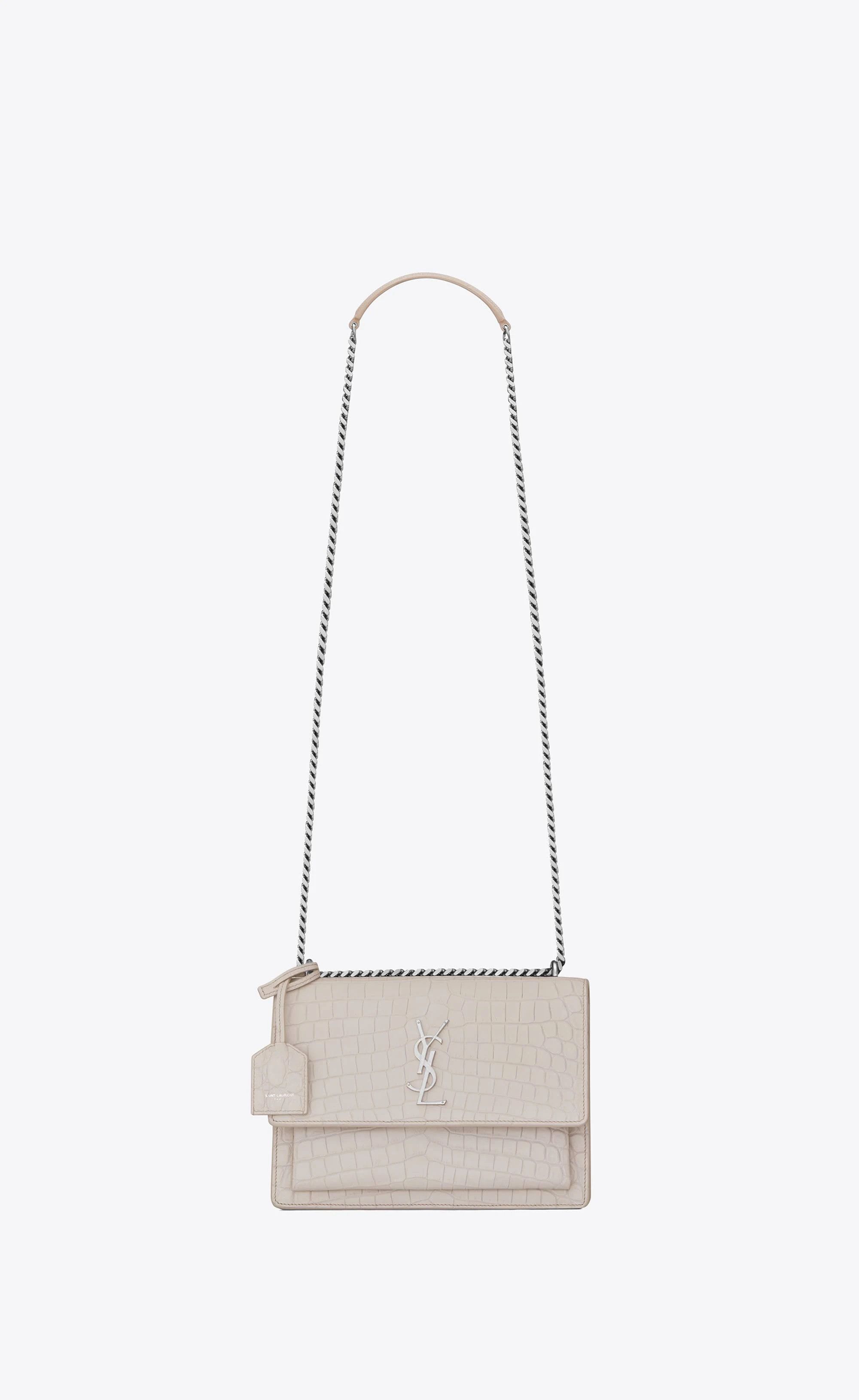 Saint Laurent Paris o1s1wg110924 Size: OS / Sunset Medium Leather Bag in White Size ONE SIZE - 1 Thumbnail